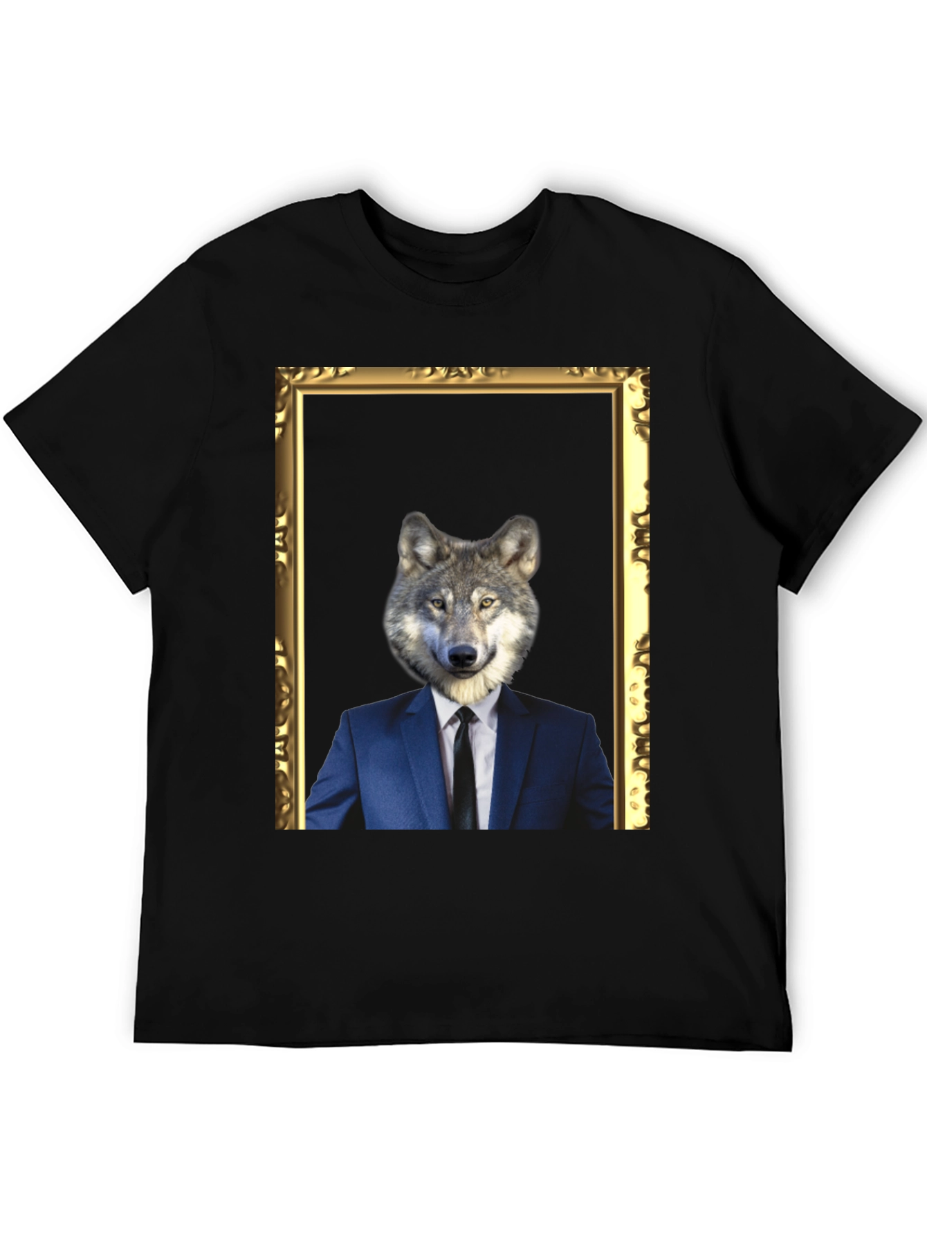 Black Wolf in Suit T-Shirt - Unique Graphic Tee view 5