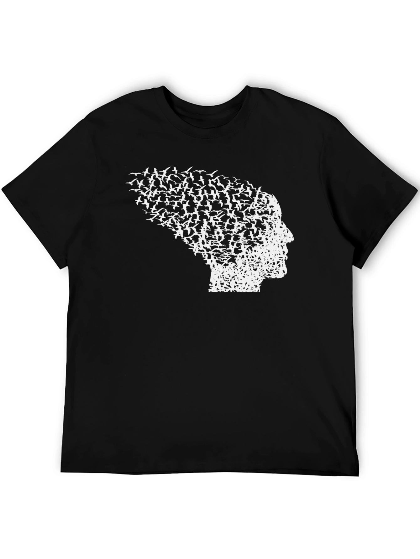 Black Bird Silhouette Graphic Tee - Black view 5