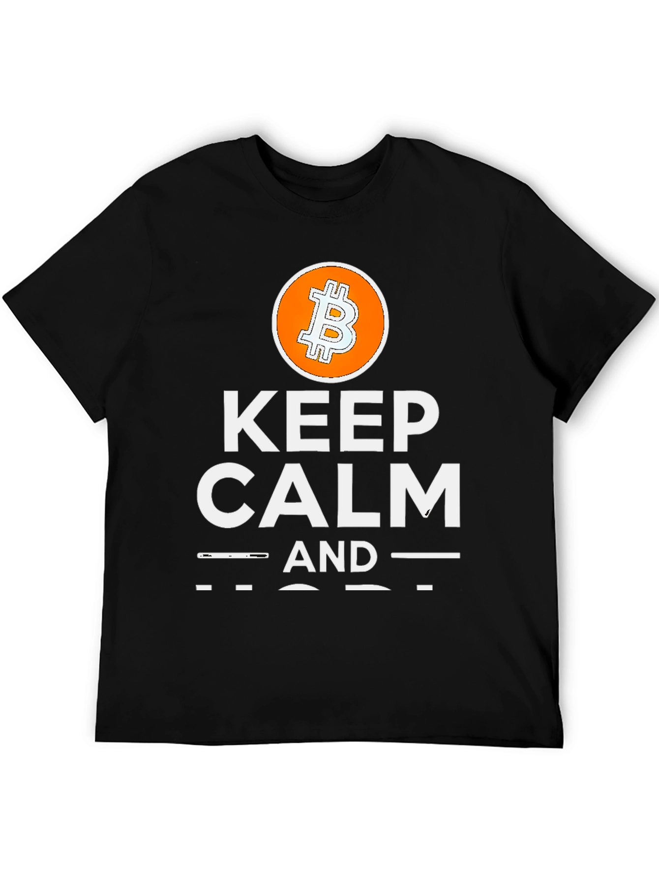 Black Keep Calm and Bitcoin T-Shirt view 5