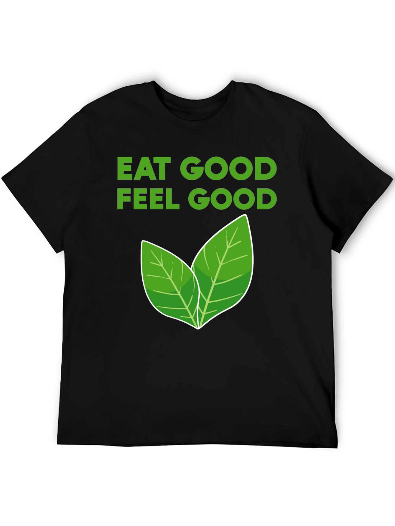 Black Eat Good Feel Good Vegan Graphic Tee view 5