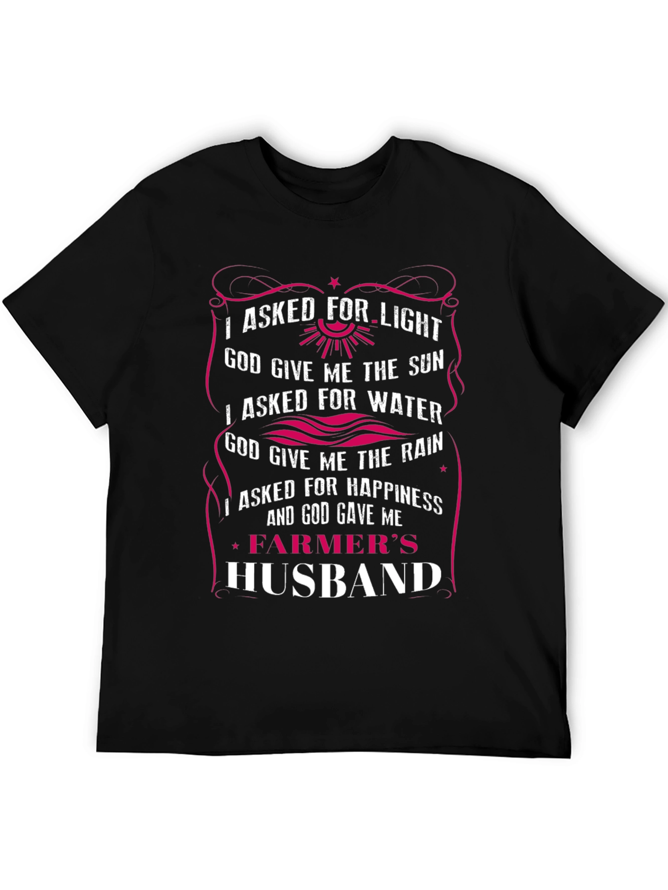 Black Farmer's Husband Graphic Tee - Gift for Men view 5