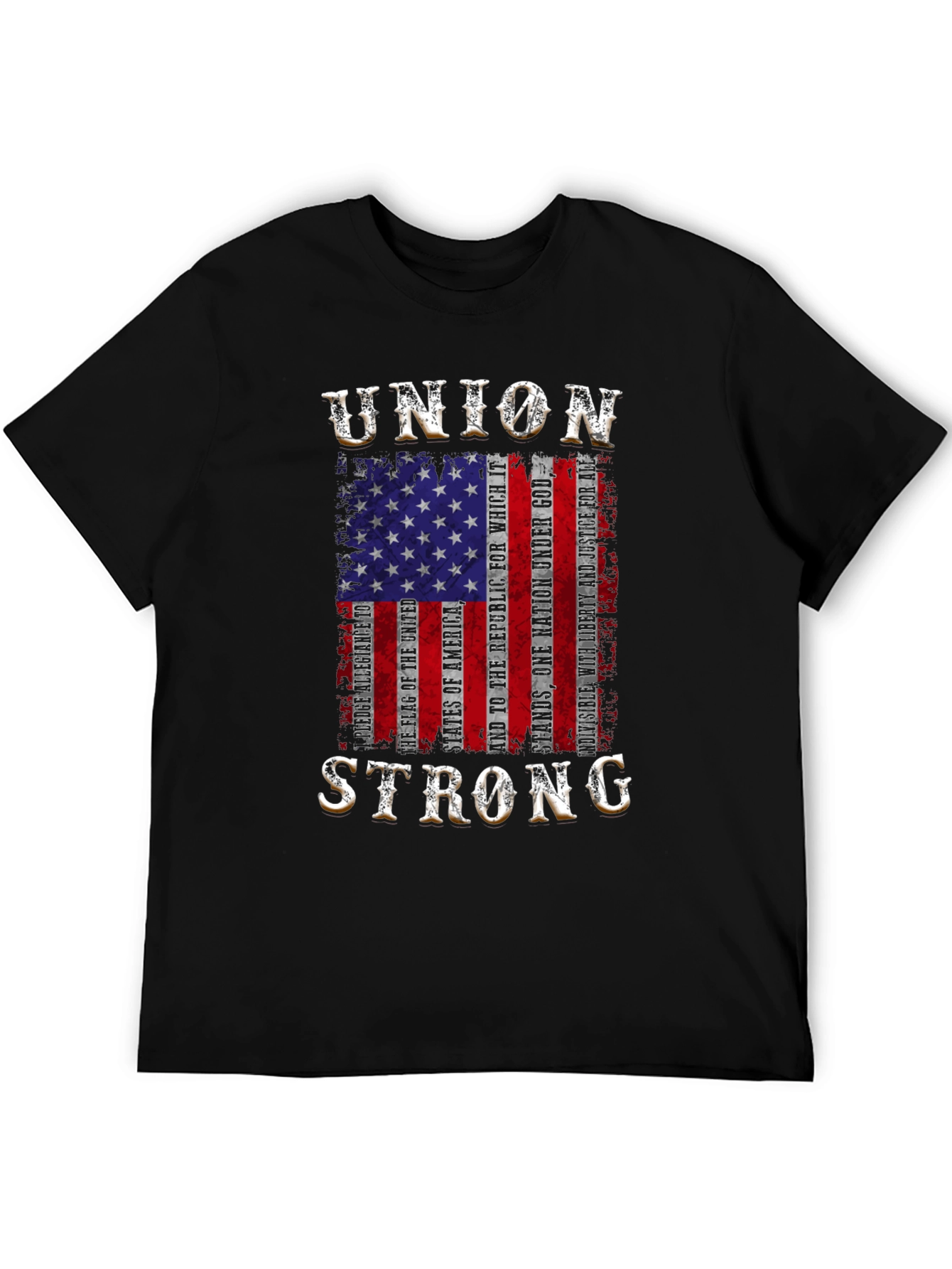 Black Union Strong Patriotic T-Shirt view 5