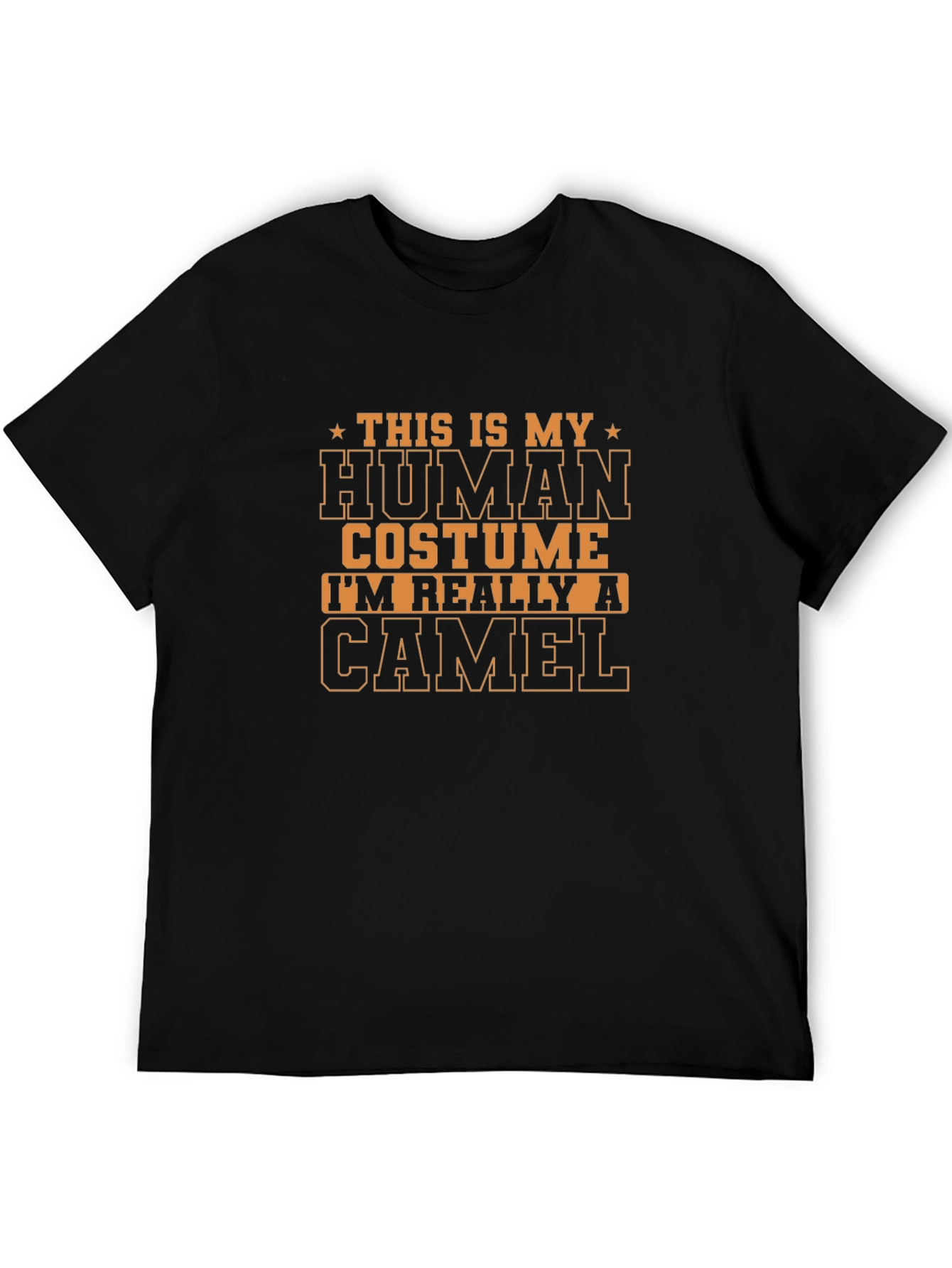 Black Human Costume Camel T-Shirt Funny Novelty Tee view 5