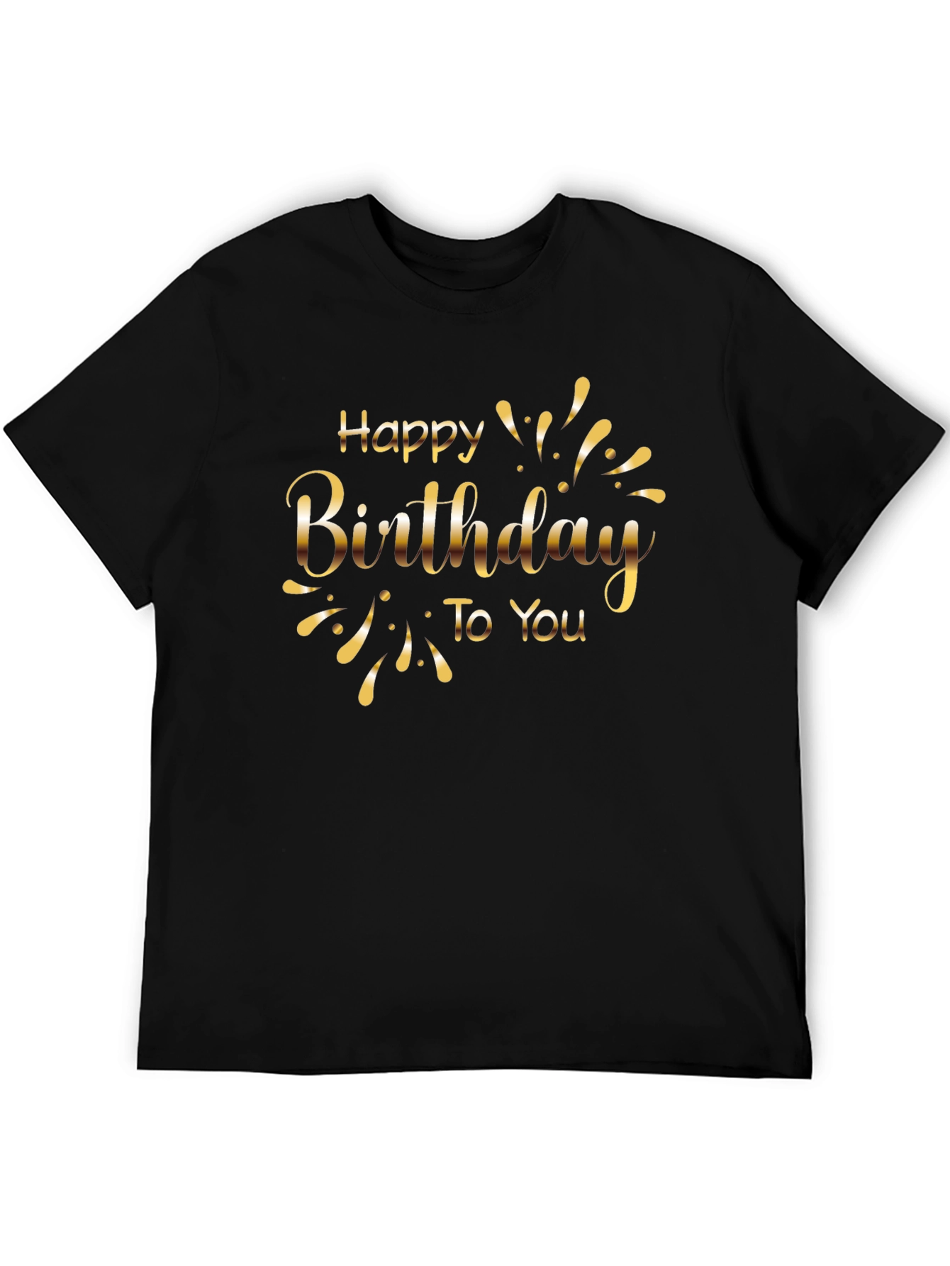 Black Happy Birthday T-Shirt - Stylish Celebration Wear view 5