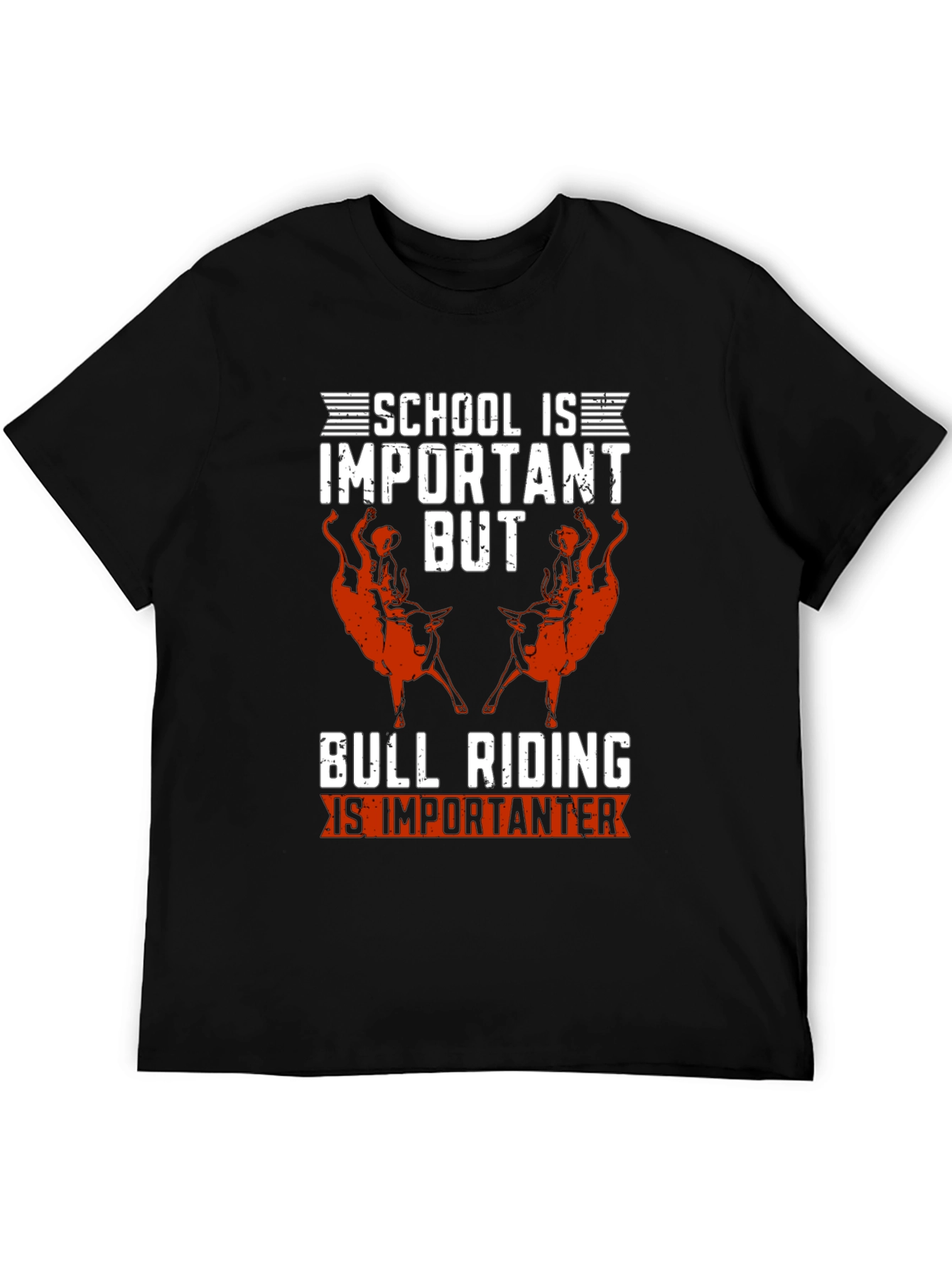 Black Bull Riding is Importanter T-Shirt view 5