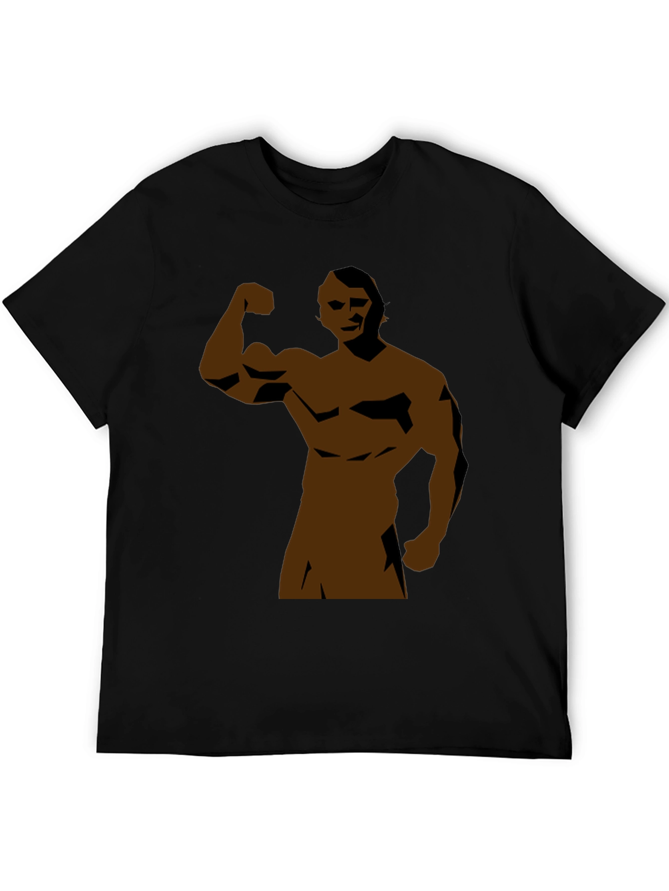 Black Muscle Man Graphic Tee - Black Short Sleeve view 5