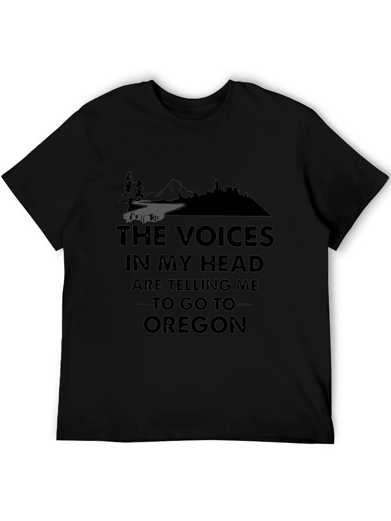 Black Oregon Calling T-Shirt, Funny Travel Tee view 5