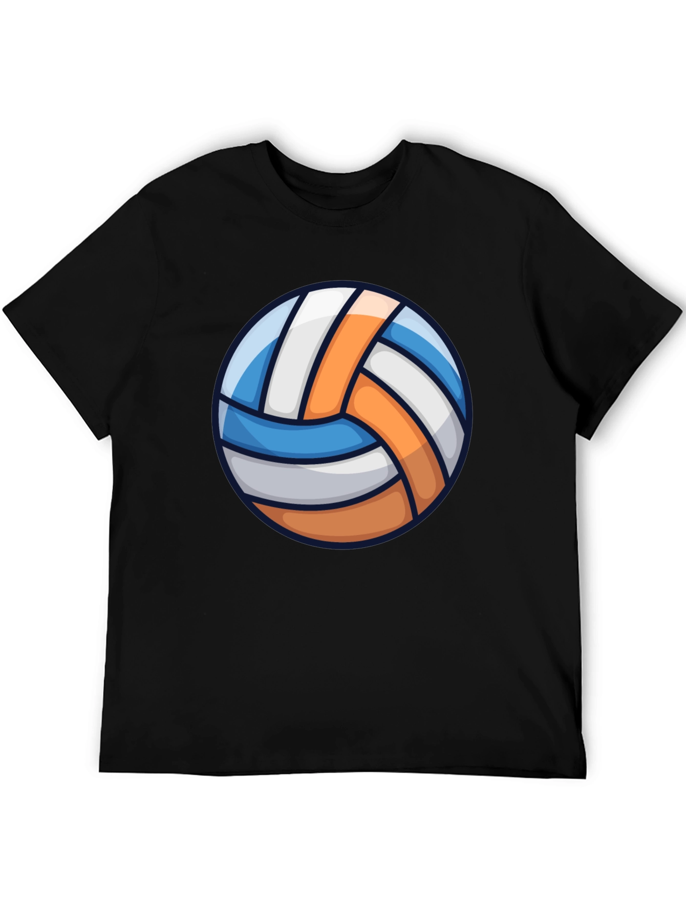 Black Volleyball Graphic Tee - Sporty Casual T-Shirt view 5