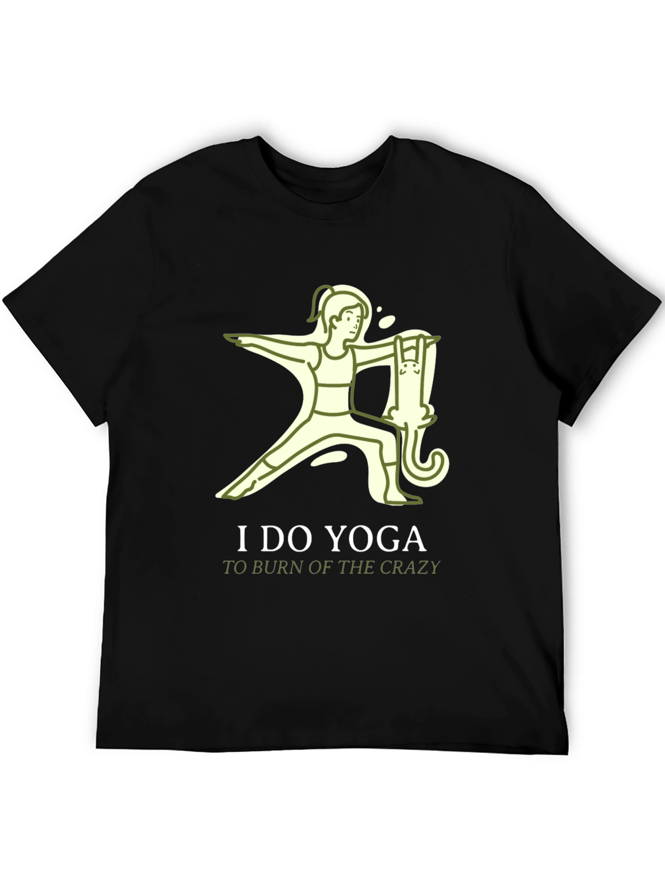 Black Yoga Crazy Burn T-Shirt view 5