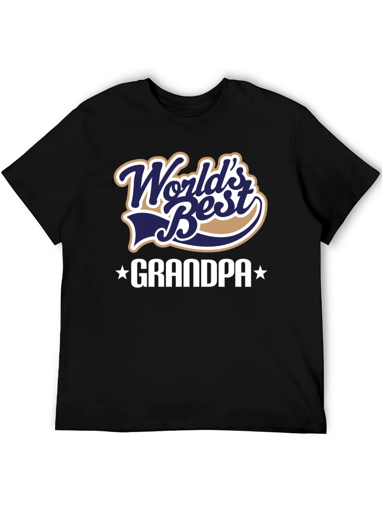 Black World's Best Grandpa T-Shirt - Black view 5