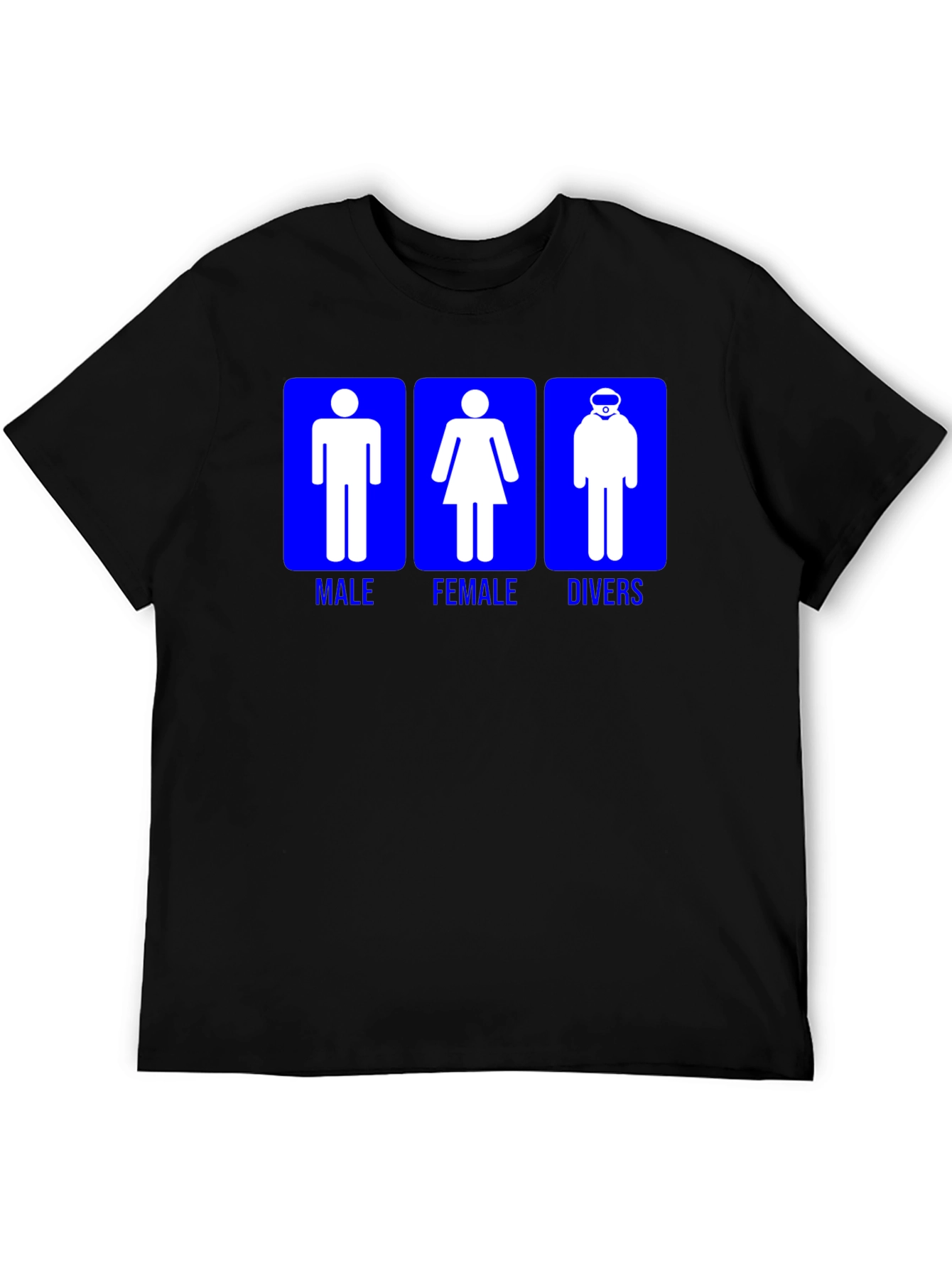 Black Diver Gender T-Shirt - Male, Female, Divers Funny Scuba Tee view 5