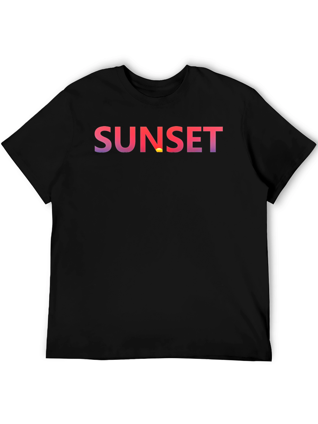 Black Sunset Graphic Tee - Stylish Black Cotton Blend view 5