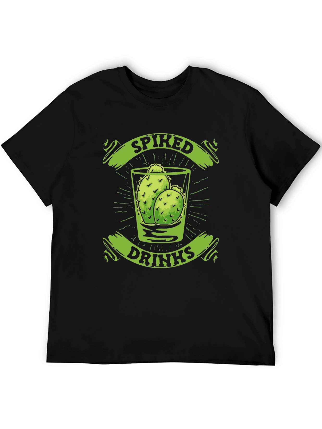 Black Spiked Drinks Cactus T-Shirt view 5