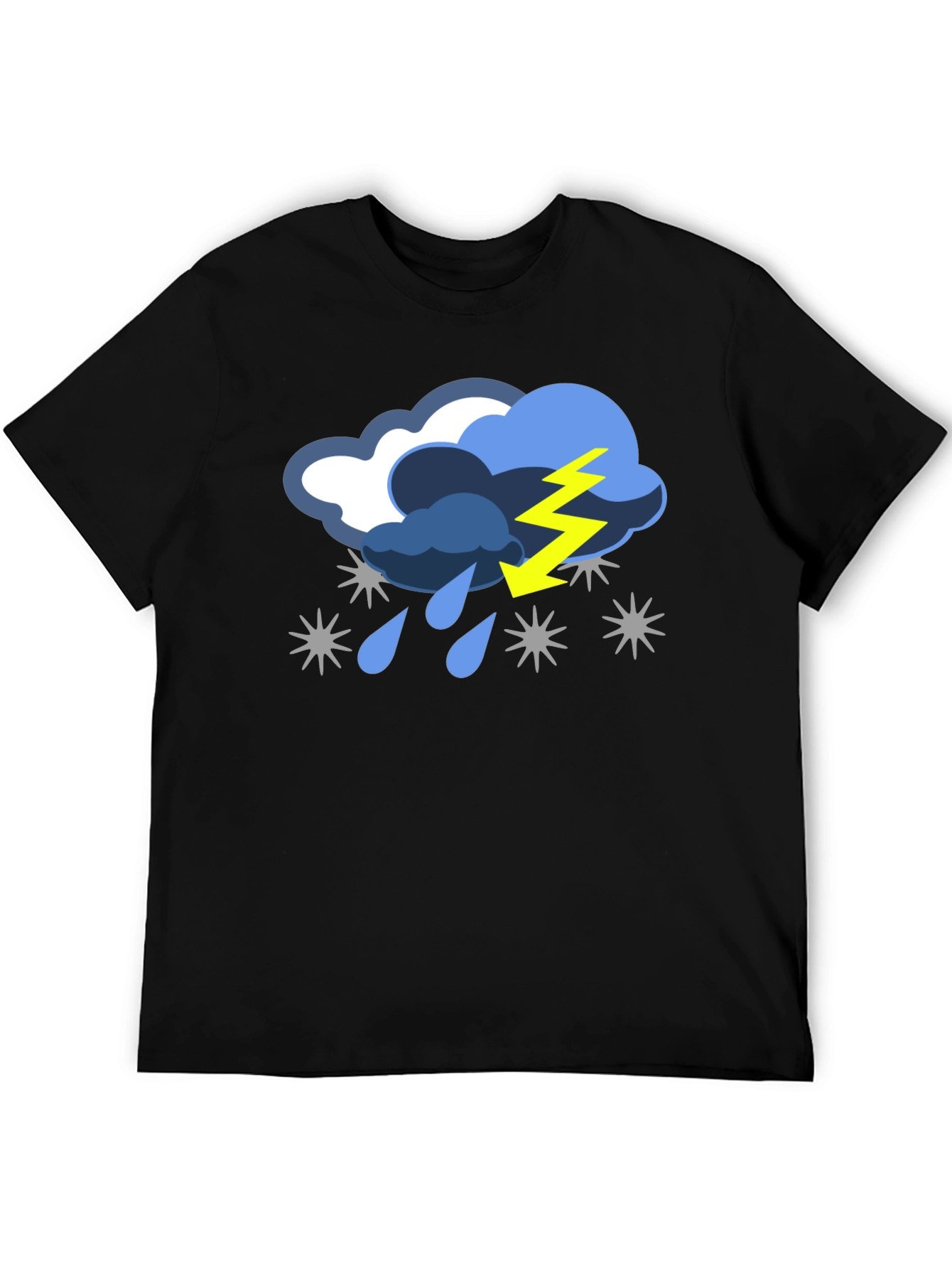 Black Stormy Weather Graphic T-Shirt view 5