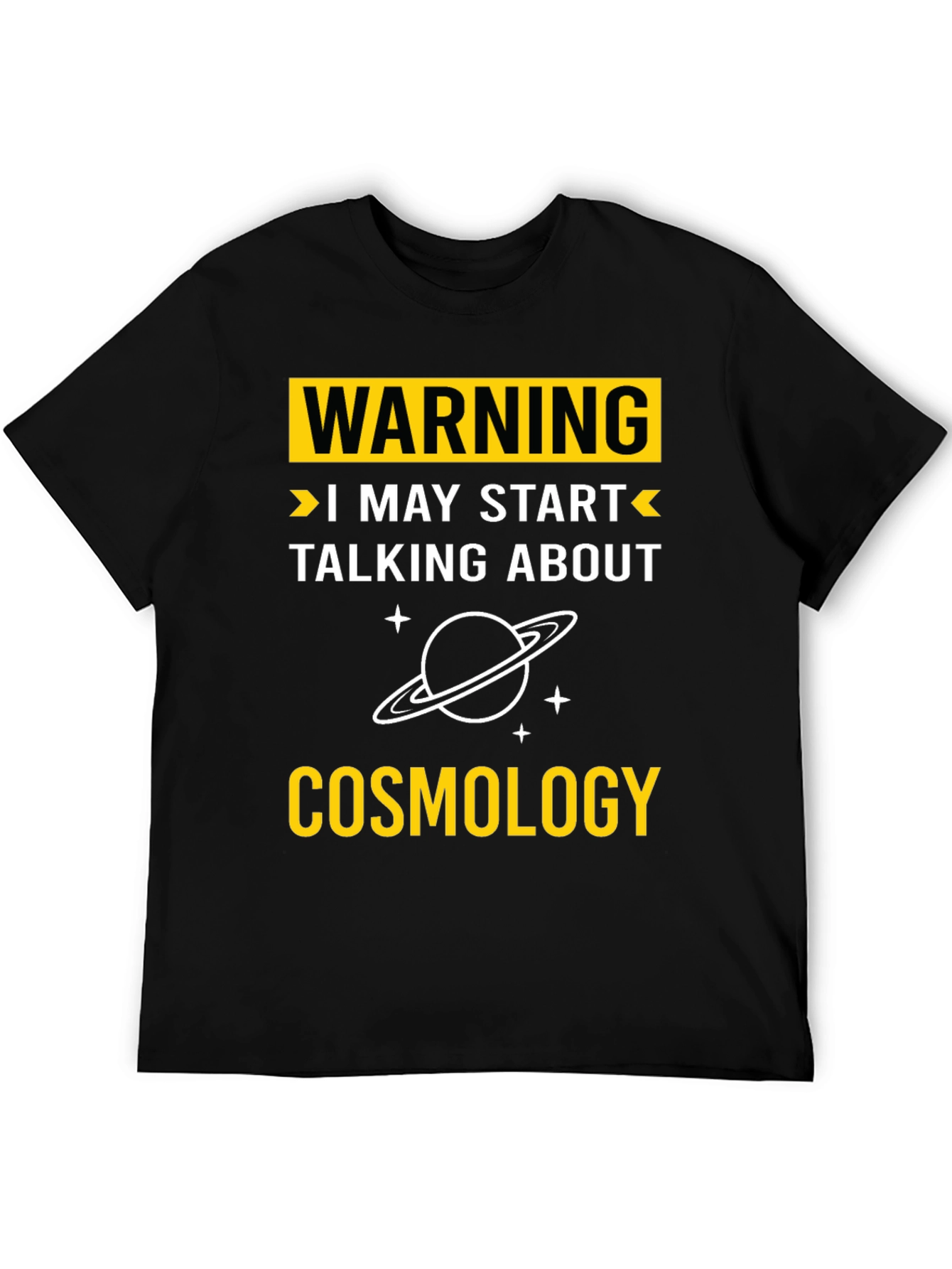 Black Warning Cosmology T-Shirt view 5