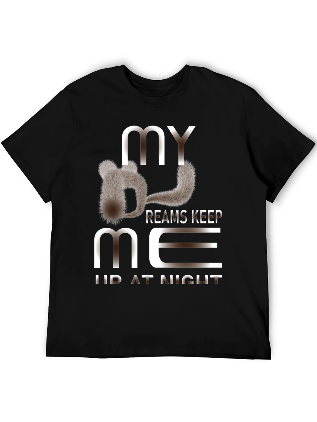 Black My Chinchillas Dreams Tee - Unique Animal Lover Shirt view 5