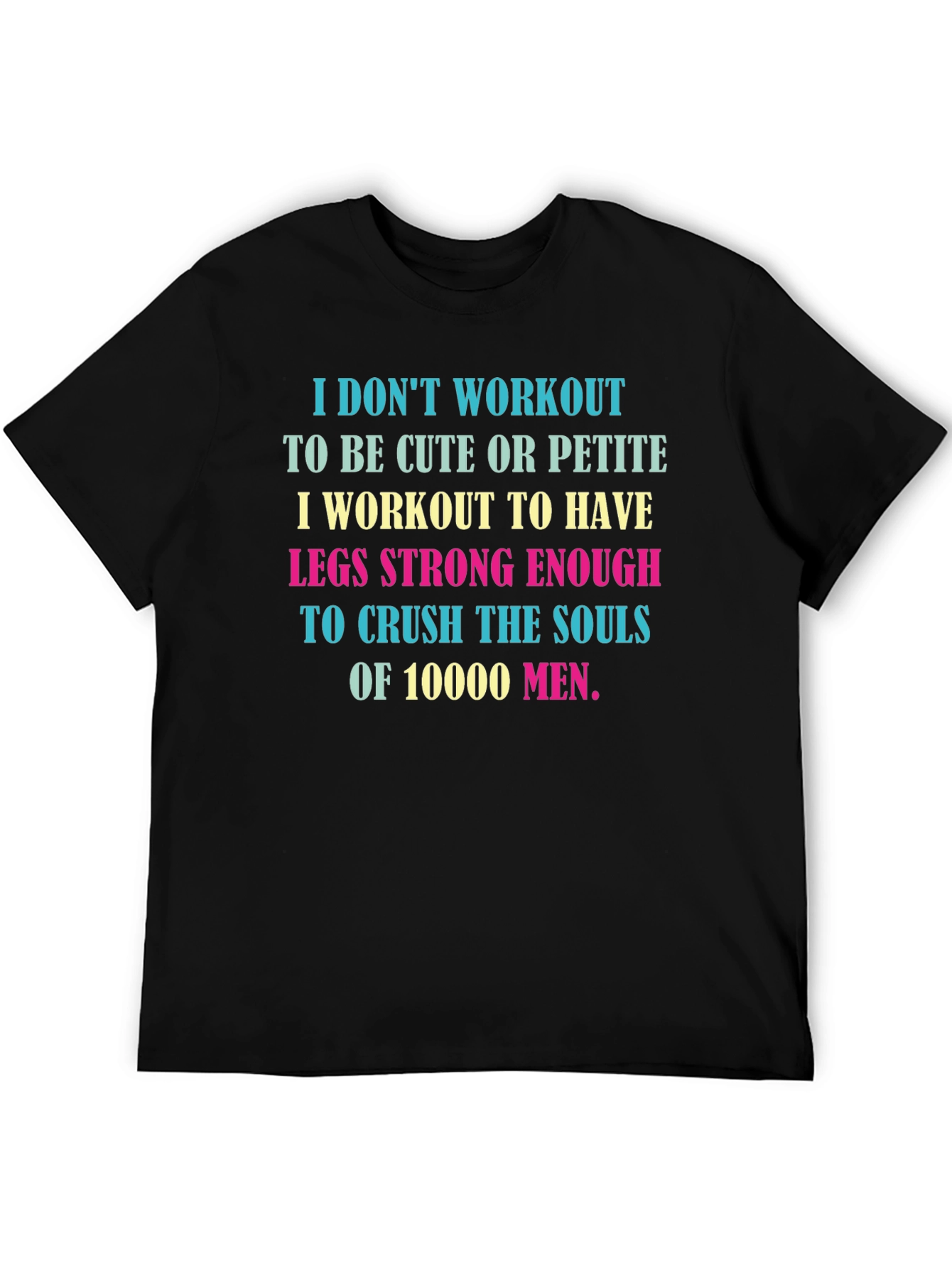 Black Workout Motivation T-Shirt - Crush 10000 Men view 5