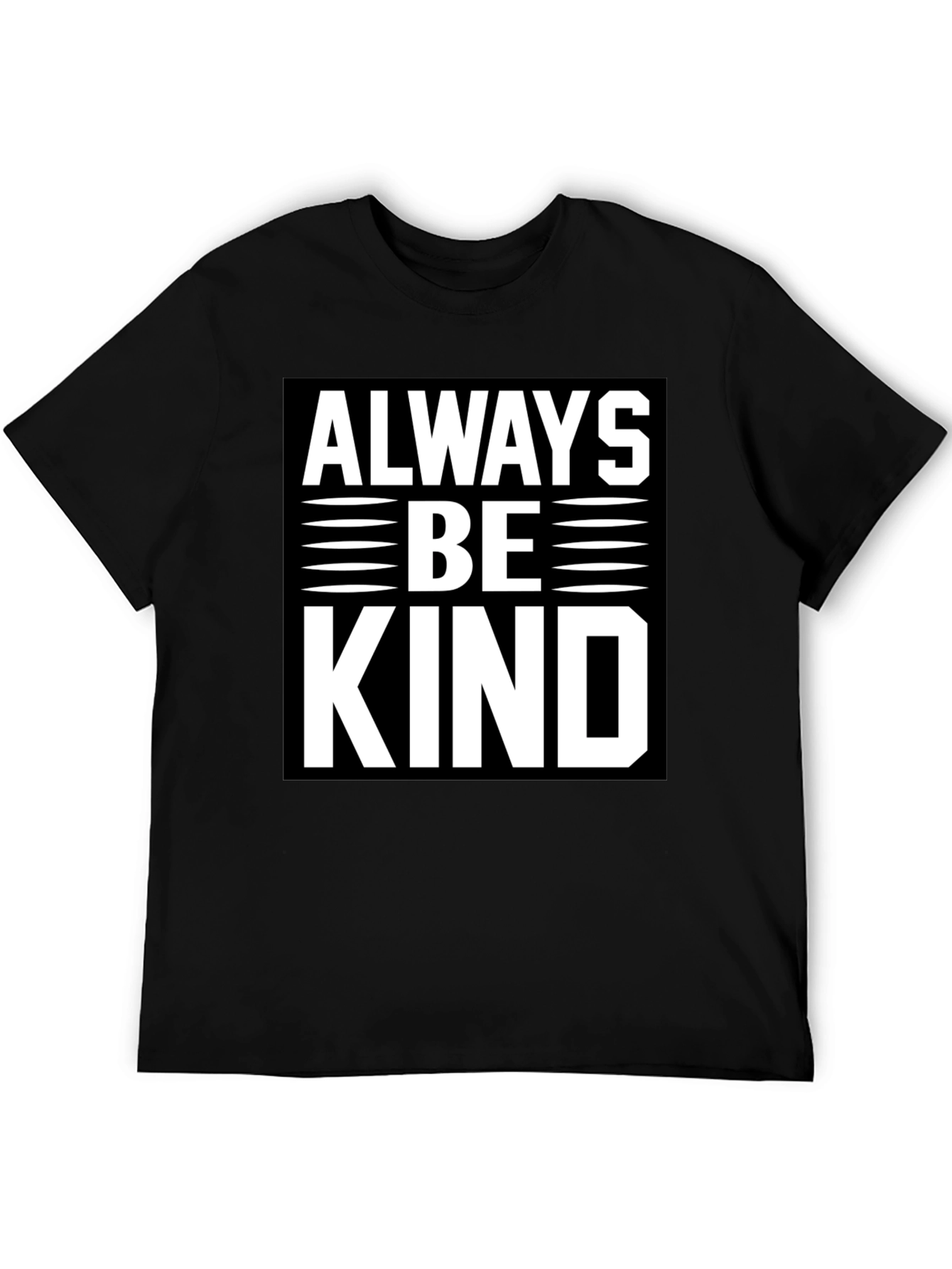 Black Always Be Kind Graphic Tee - Men's Black T-Shirt view 5