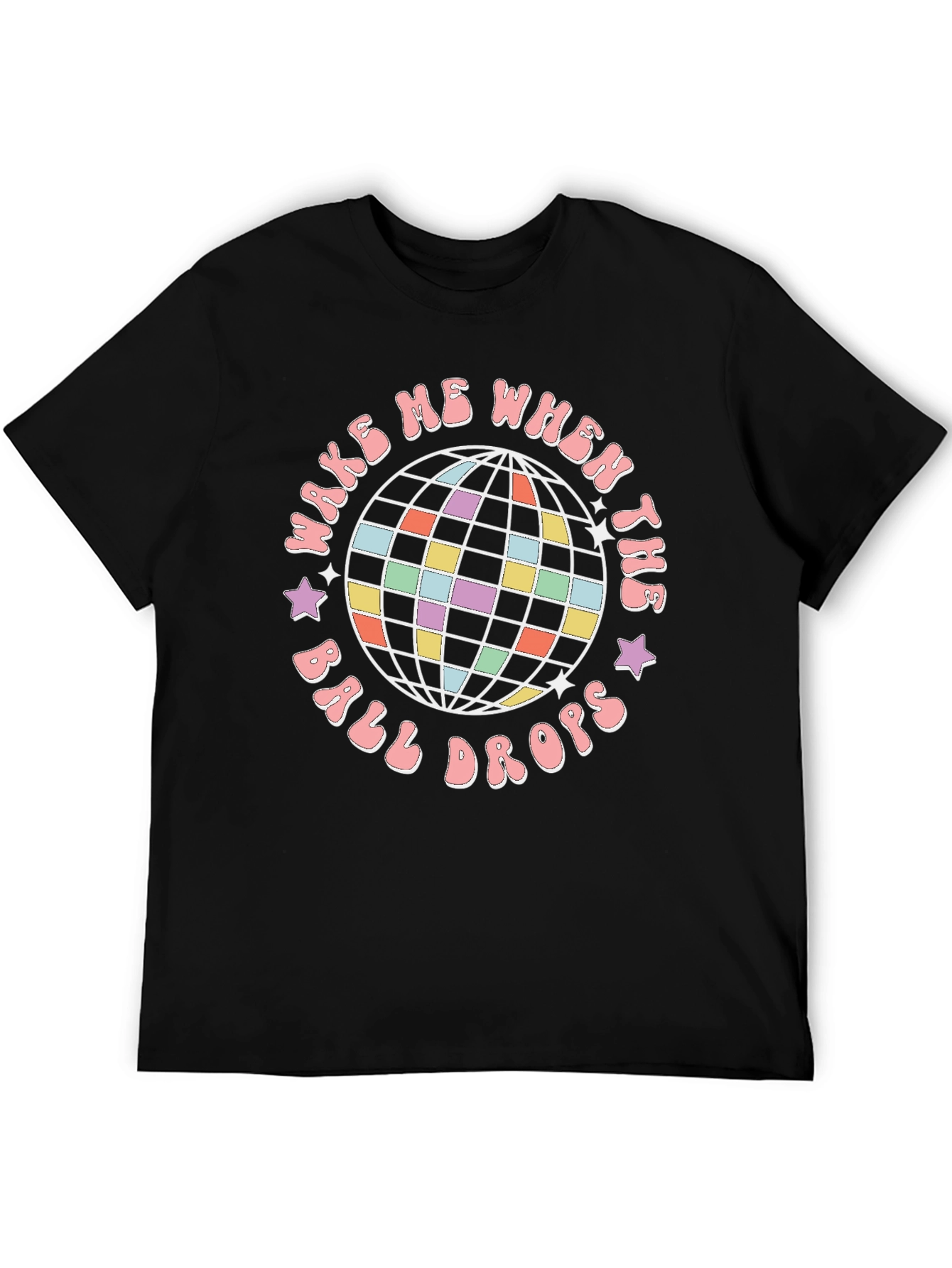 Black Disco Ball T-Shirt: Make Me When The Ball Drops view 5