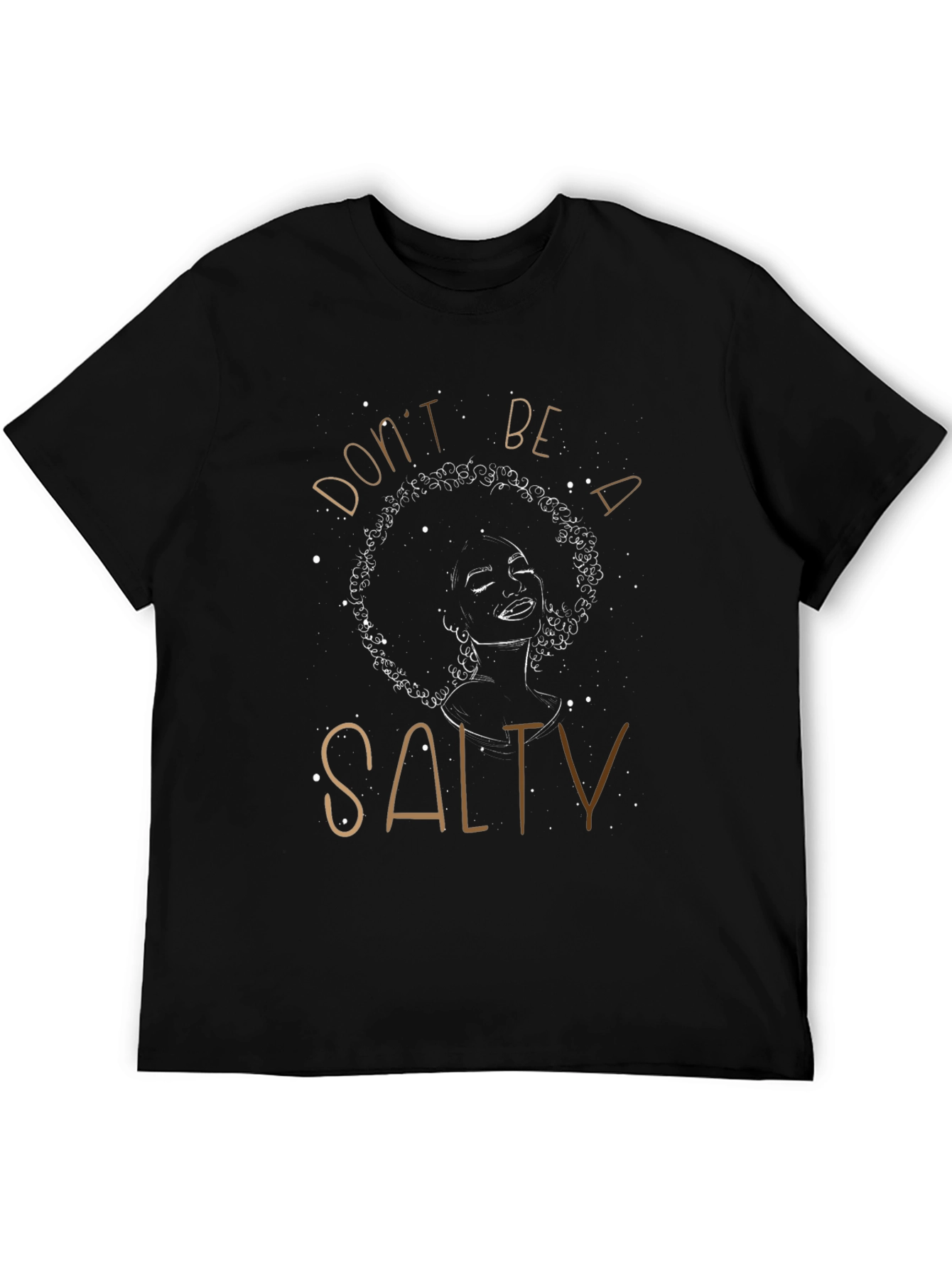 Black Don't Be Salty Graphic Tee - Unisex Black T-Shirt view 5