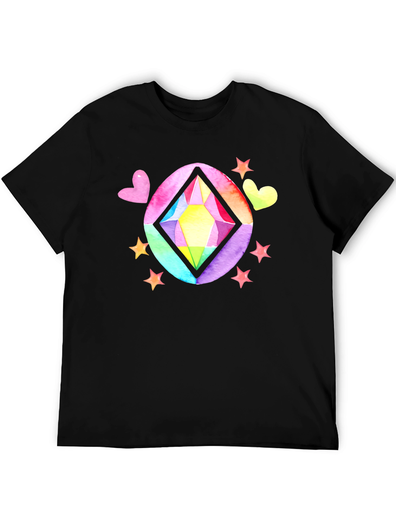 Black Rainbow Gem T-Shirt view 5