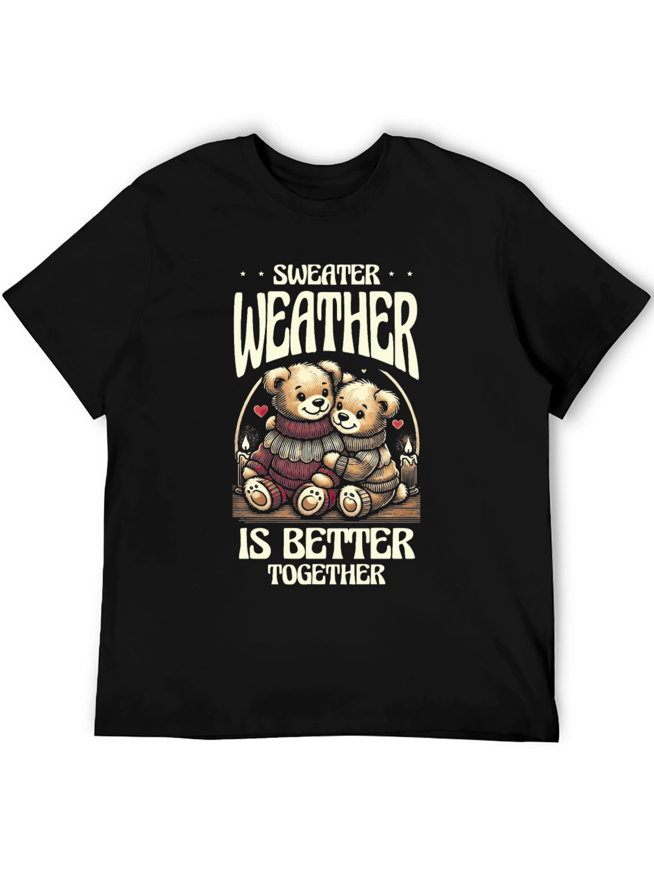 Black Sweater Weather Bears Graphic Tee view 5