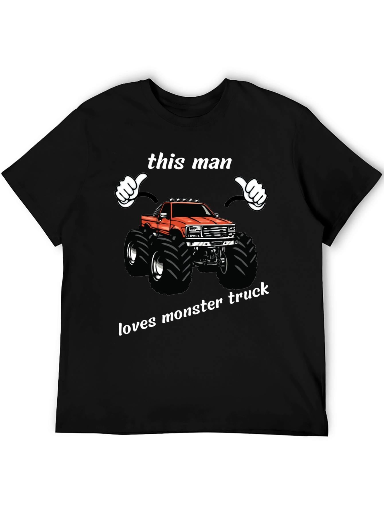 Black Monster Truck Lover T-Shirt view 5