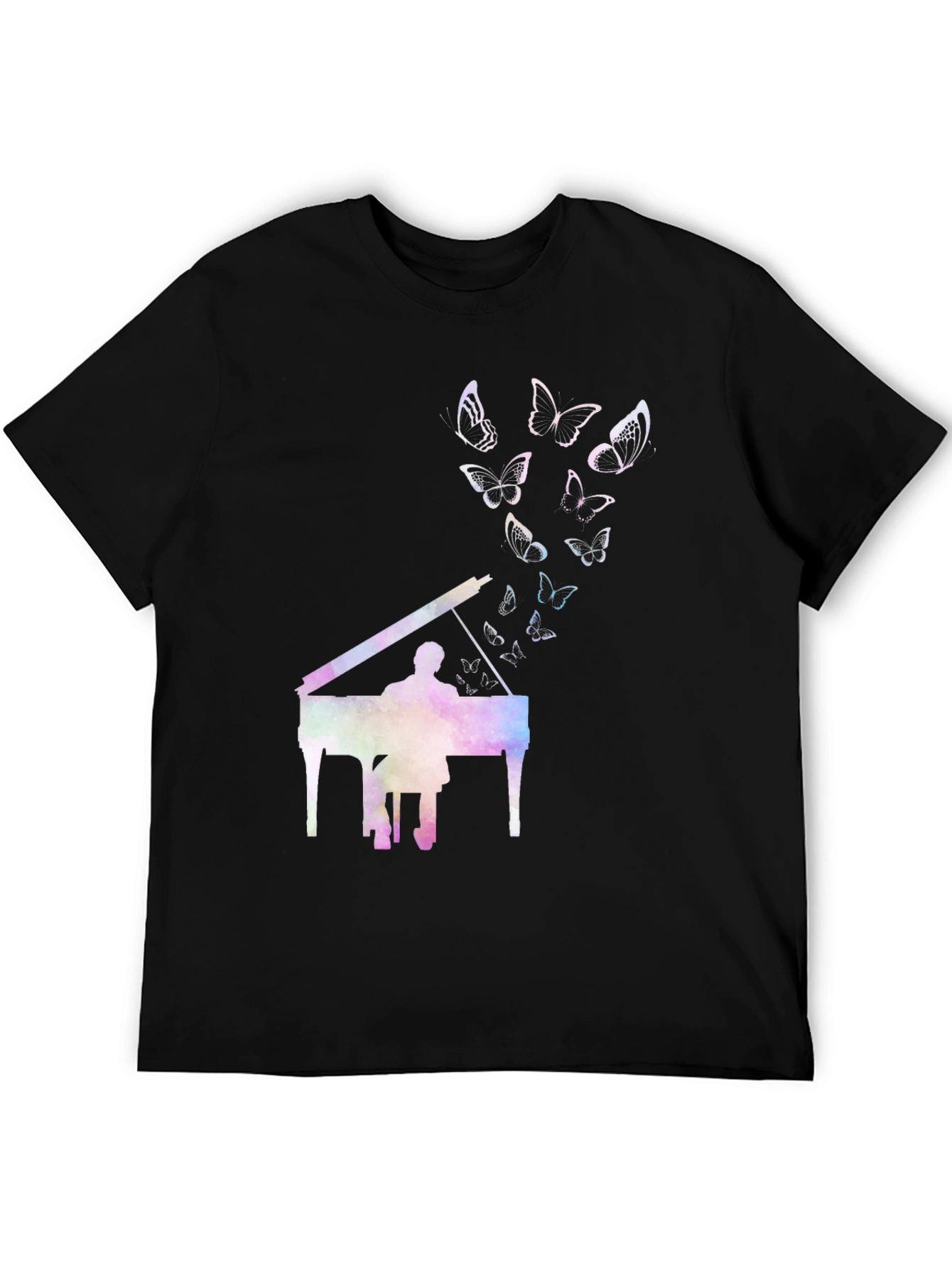 Black Piano Butterfly T-Shirt - Express Yourself view 5