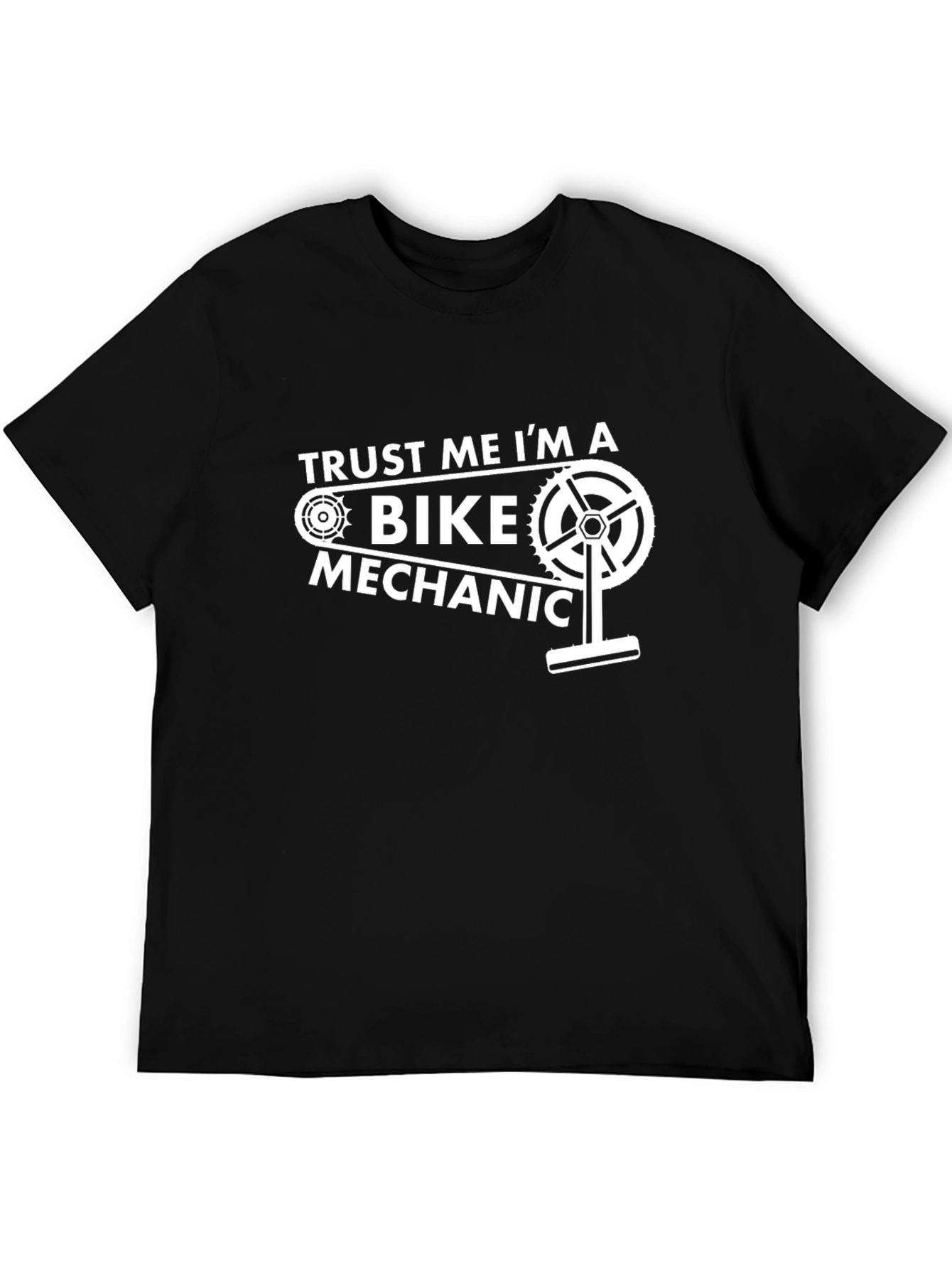 Black Trust Me I'm a Bike Mechanic Graphic T-Shirt view 5