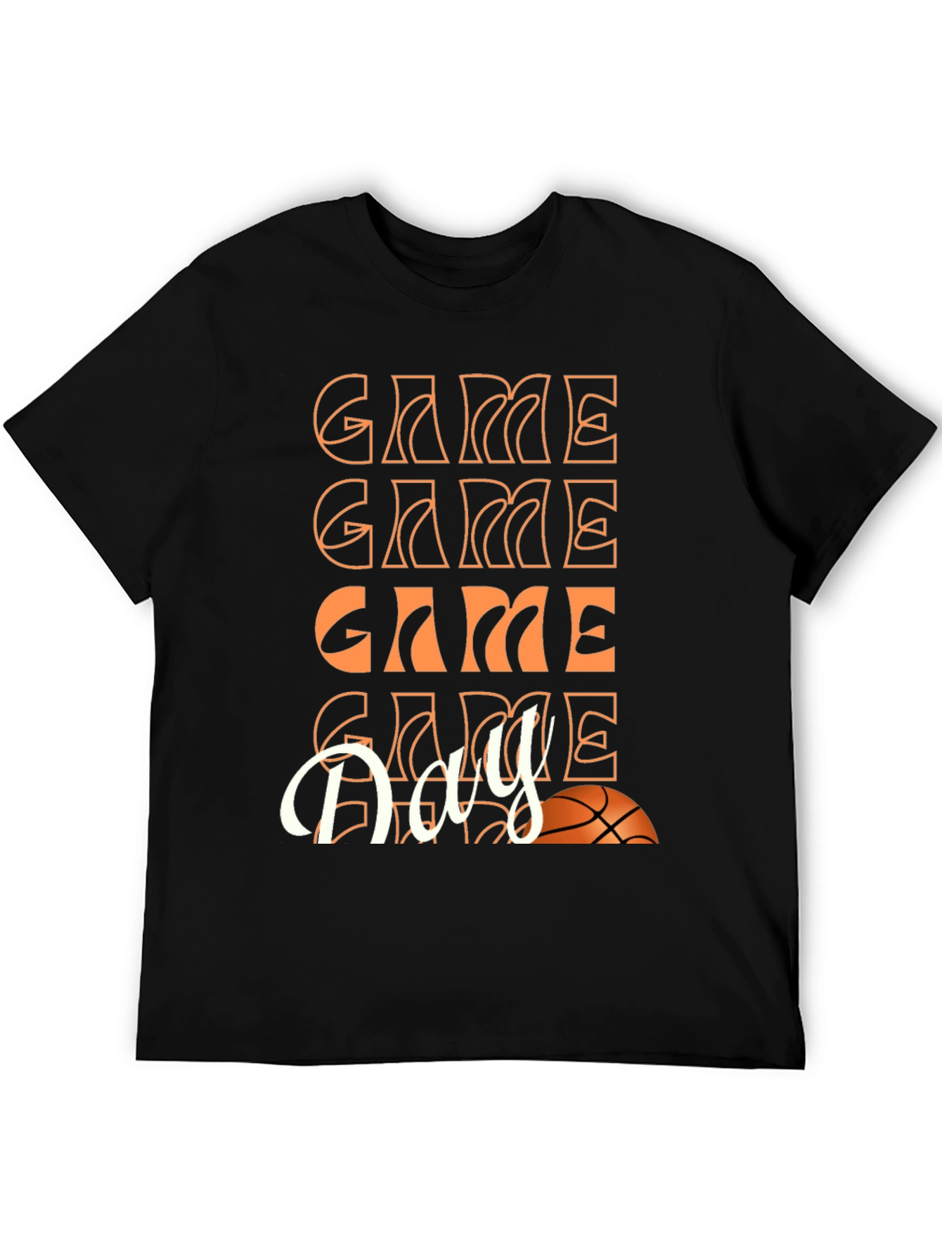 Black Game Day Basketball Graphic Tee - Unisex view 5
