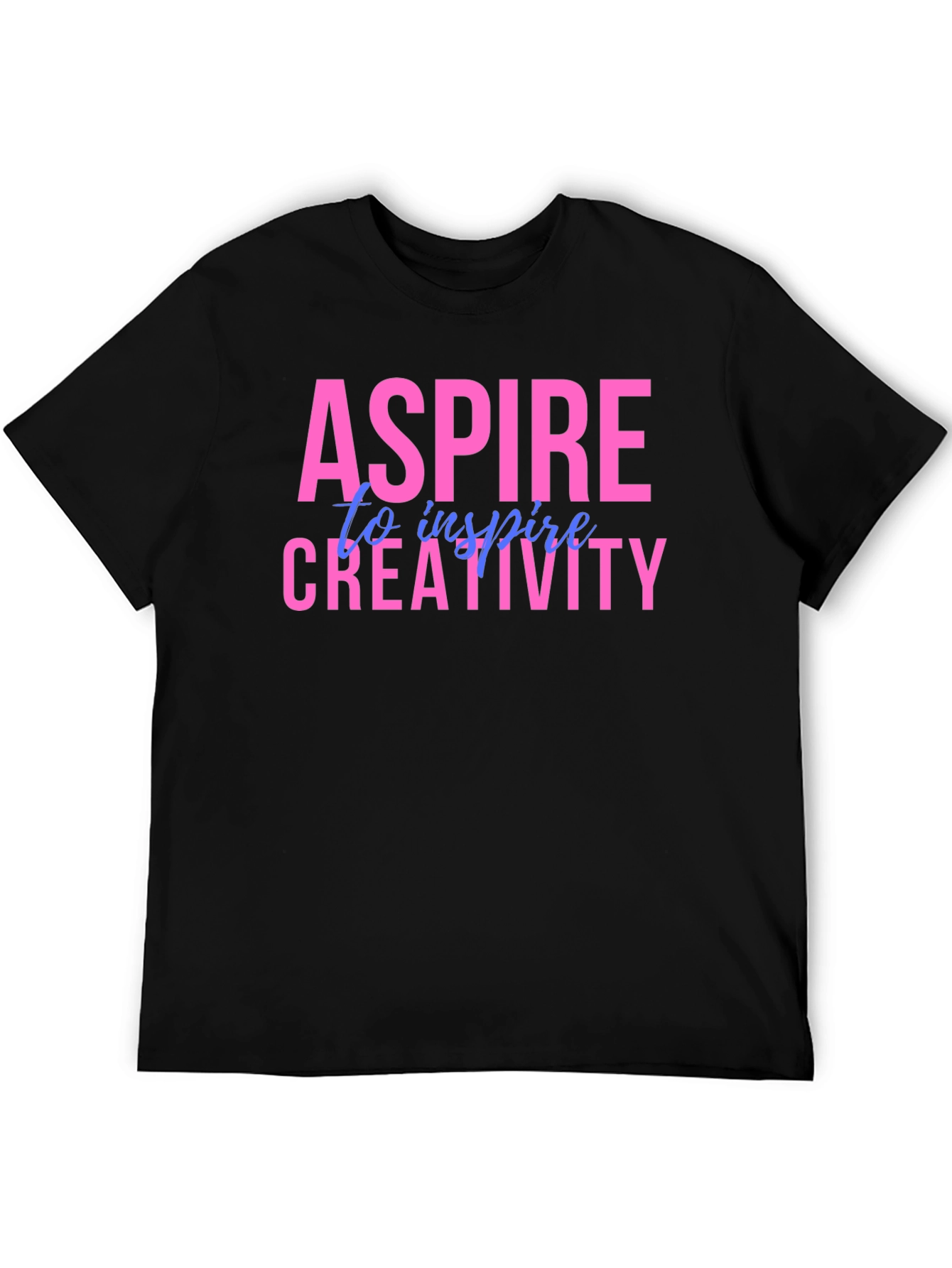 Black Aspire Creativity Graphic Tee - Unisex Black T-Shirt view 5