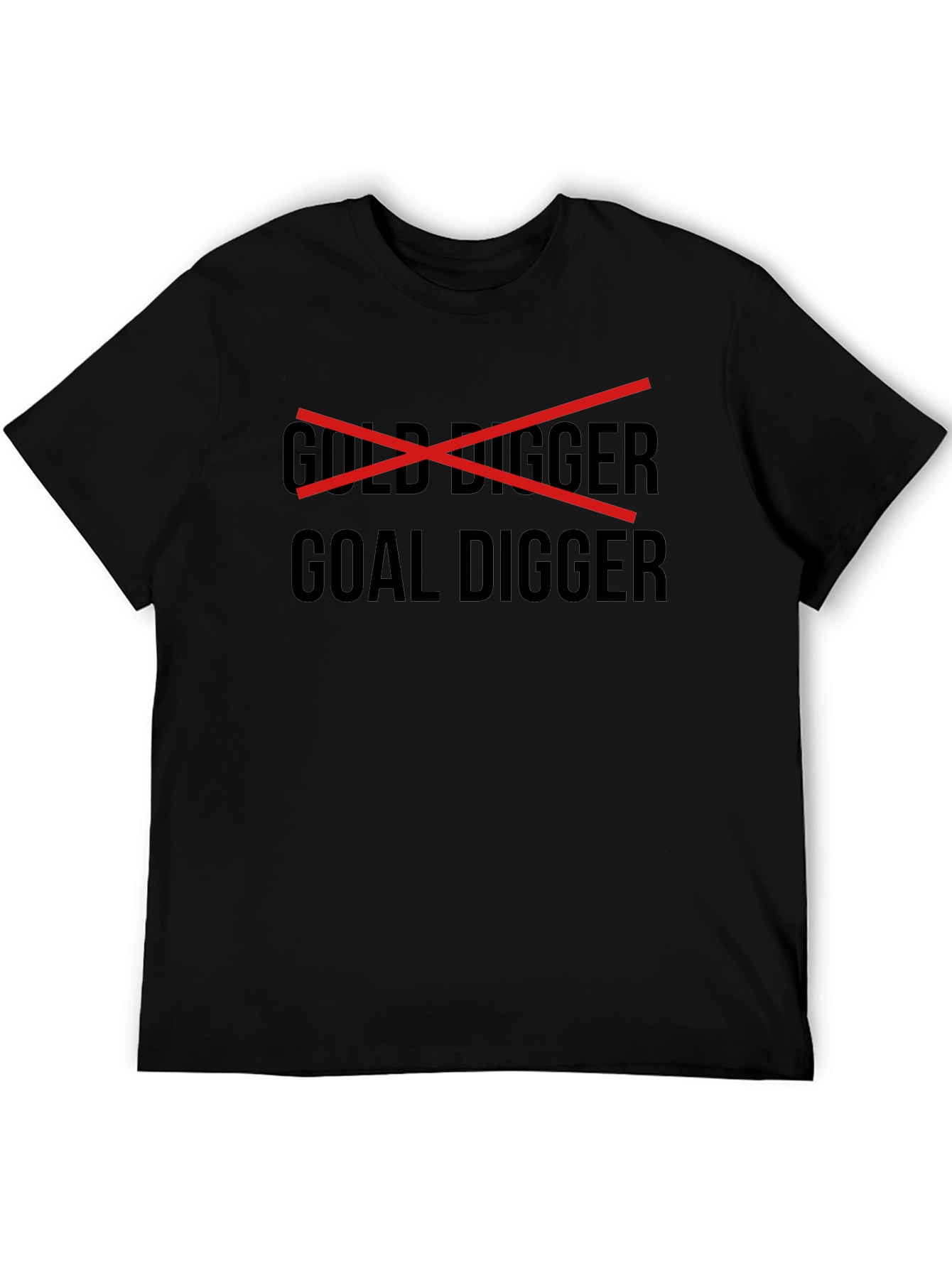 Black Goal Digger T-Shirt - Motivational Graphic Tee view 5