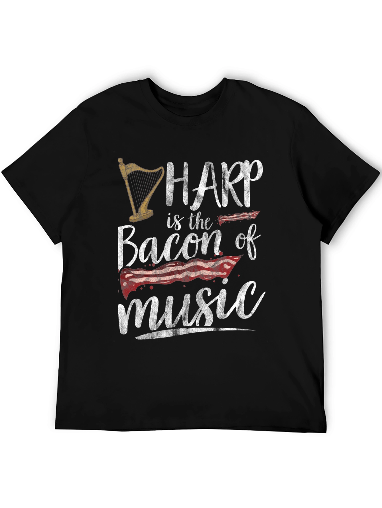 Black Harp is the Bacon of Music Funny Graphic Tee view 5