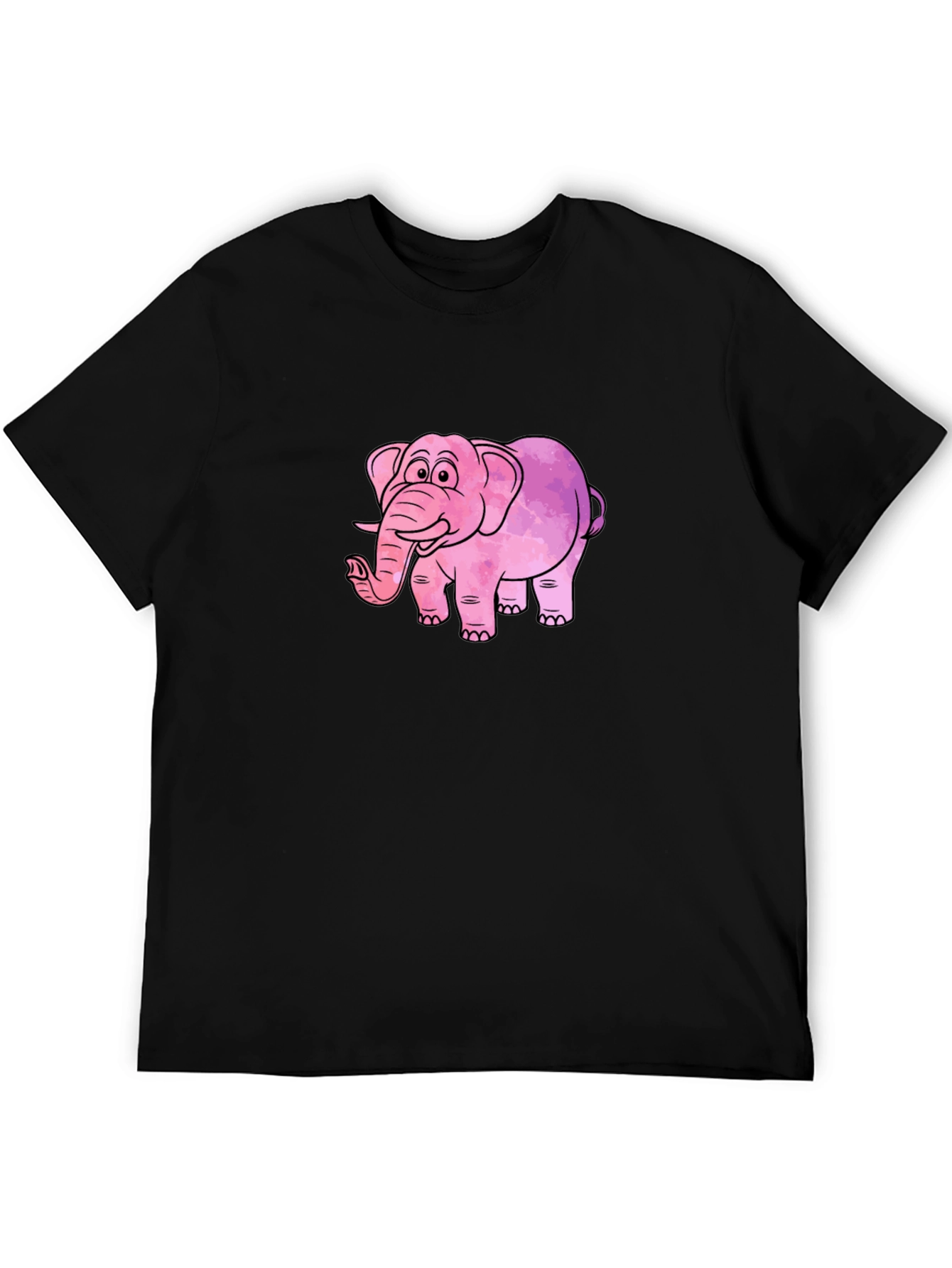 Black Elephant Graphic Black T-Shirt view 5