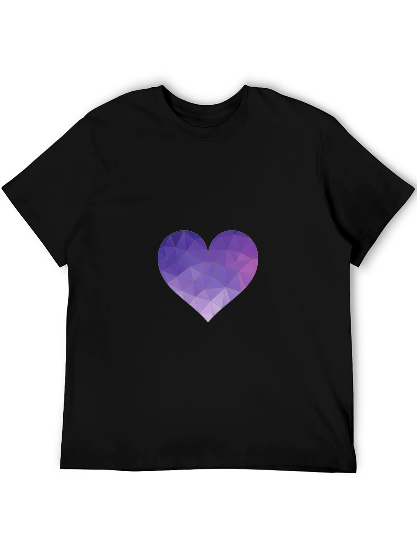 Black Geometric Heart Tee - Modern Graphic Print view 5