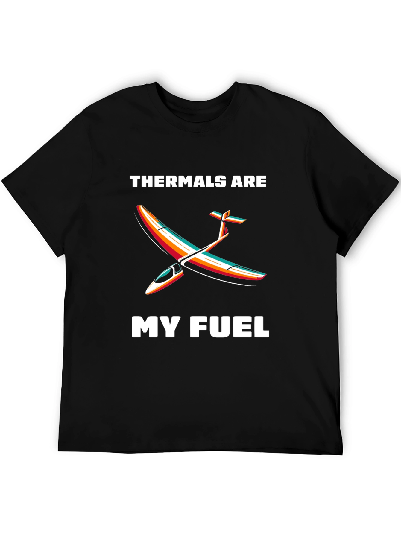Black Thermals are My Fuel Glider T-Shirt view 5