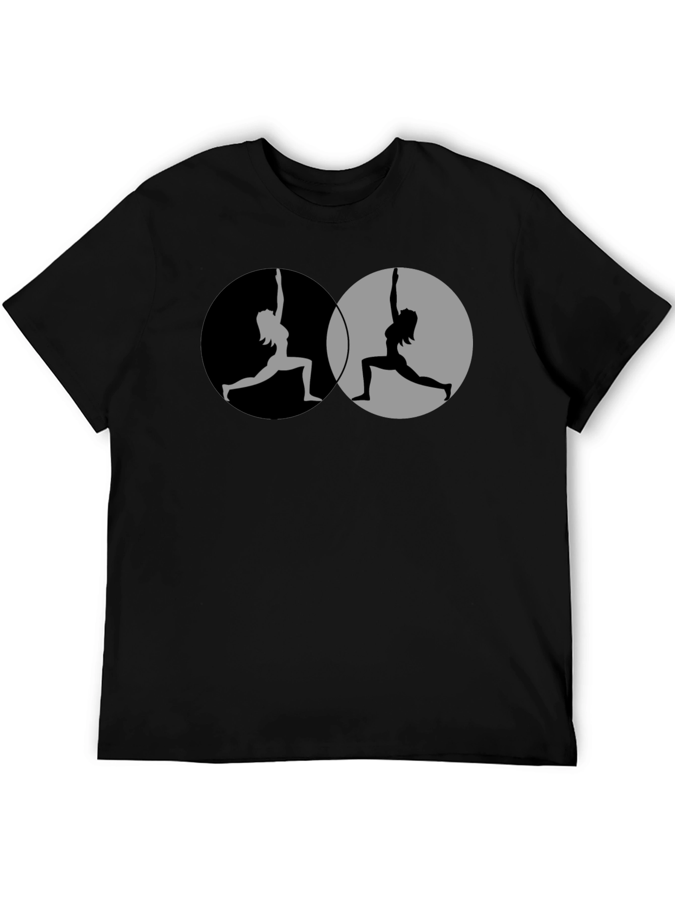 Black Yin Yang Yoga T-Shirt - Balance & Style view 5