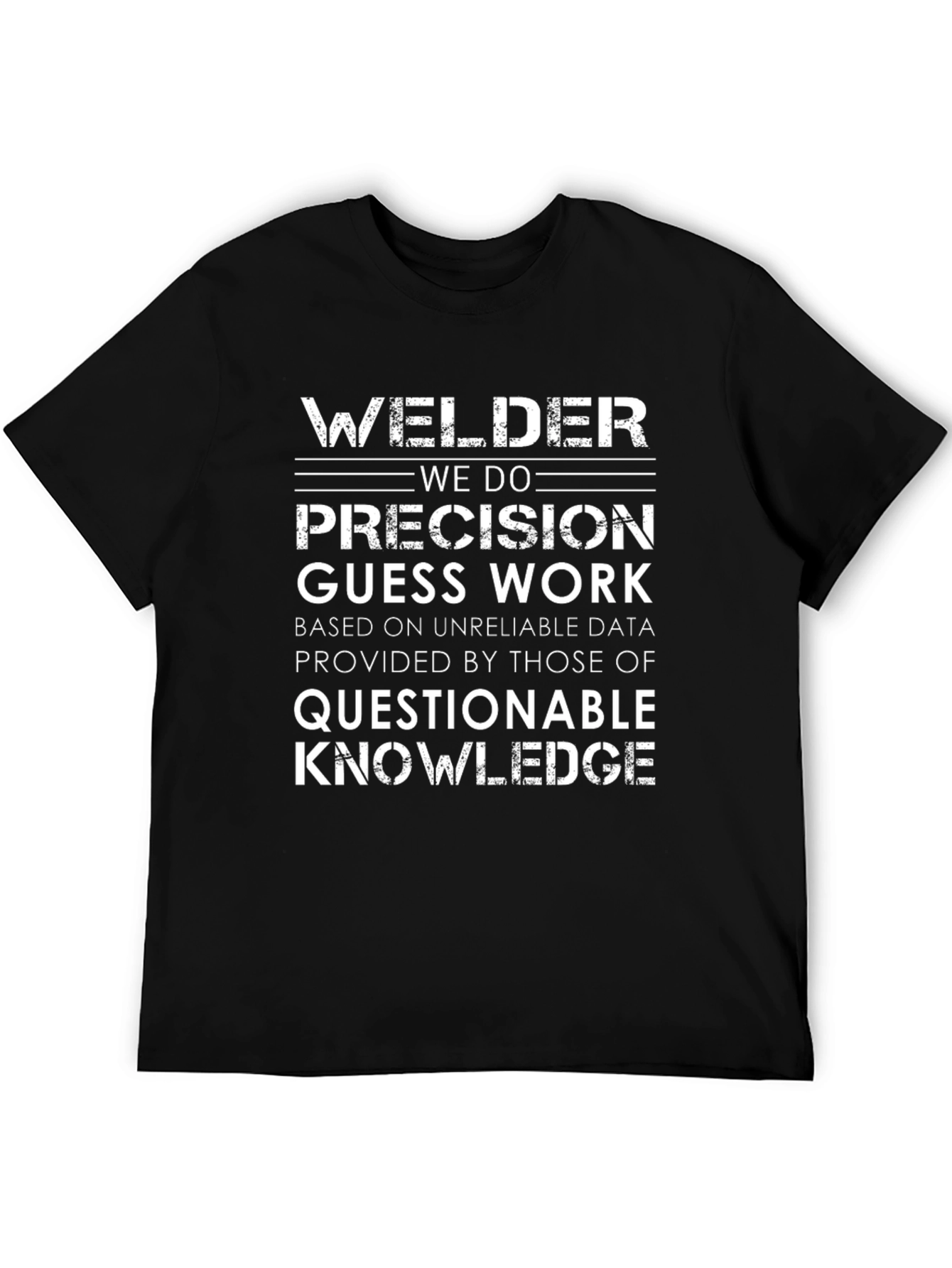 Black Welder Precision Guess Work Graphic Tee view 5