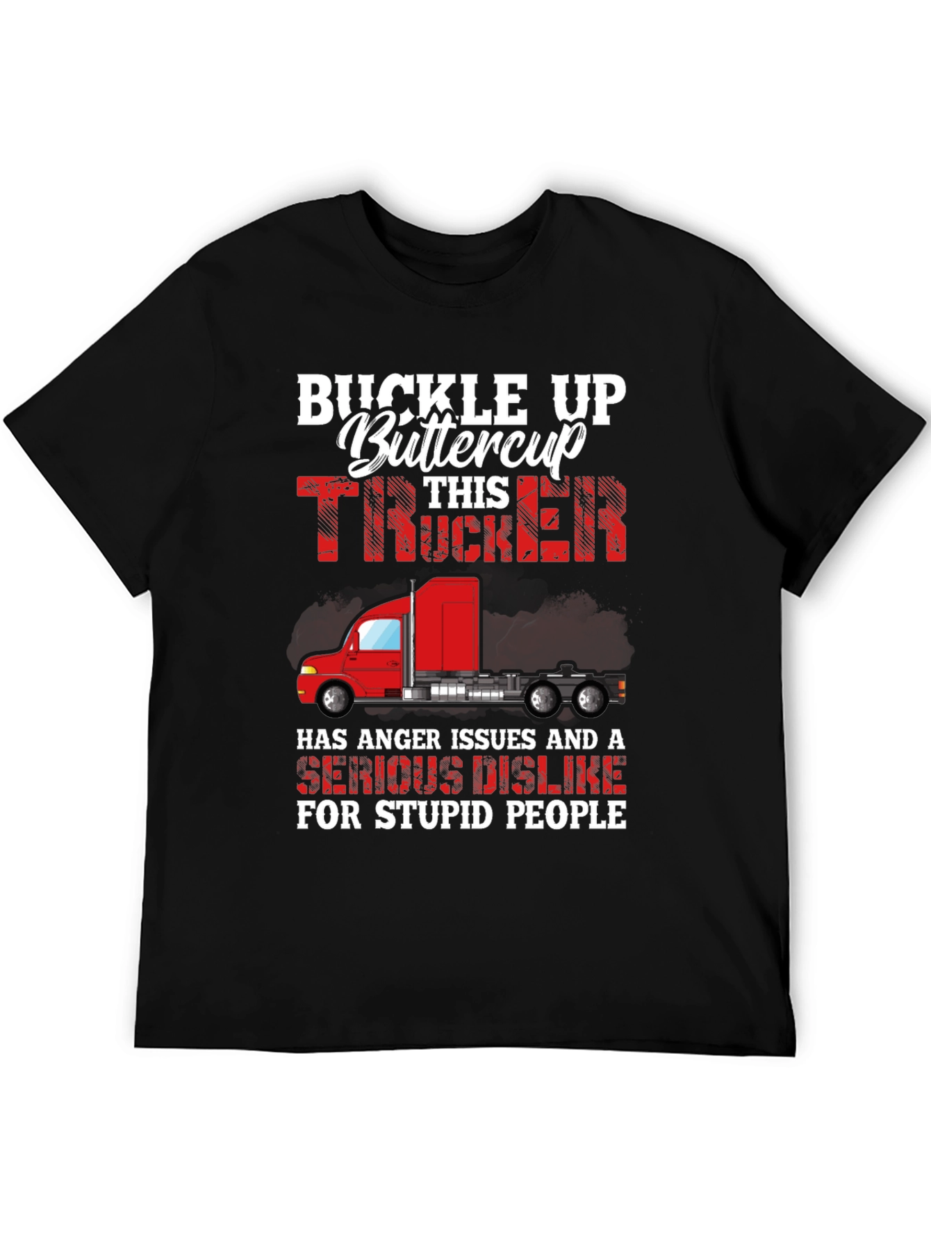 Black Buckle Up Trucker Graphic Tee view 5