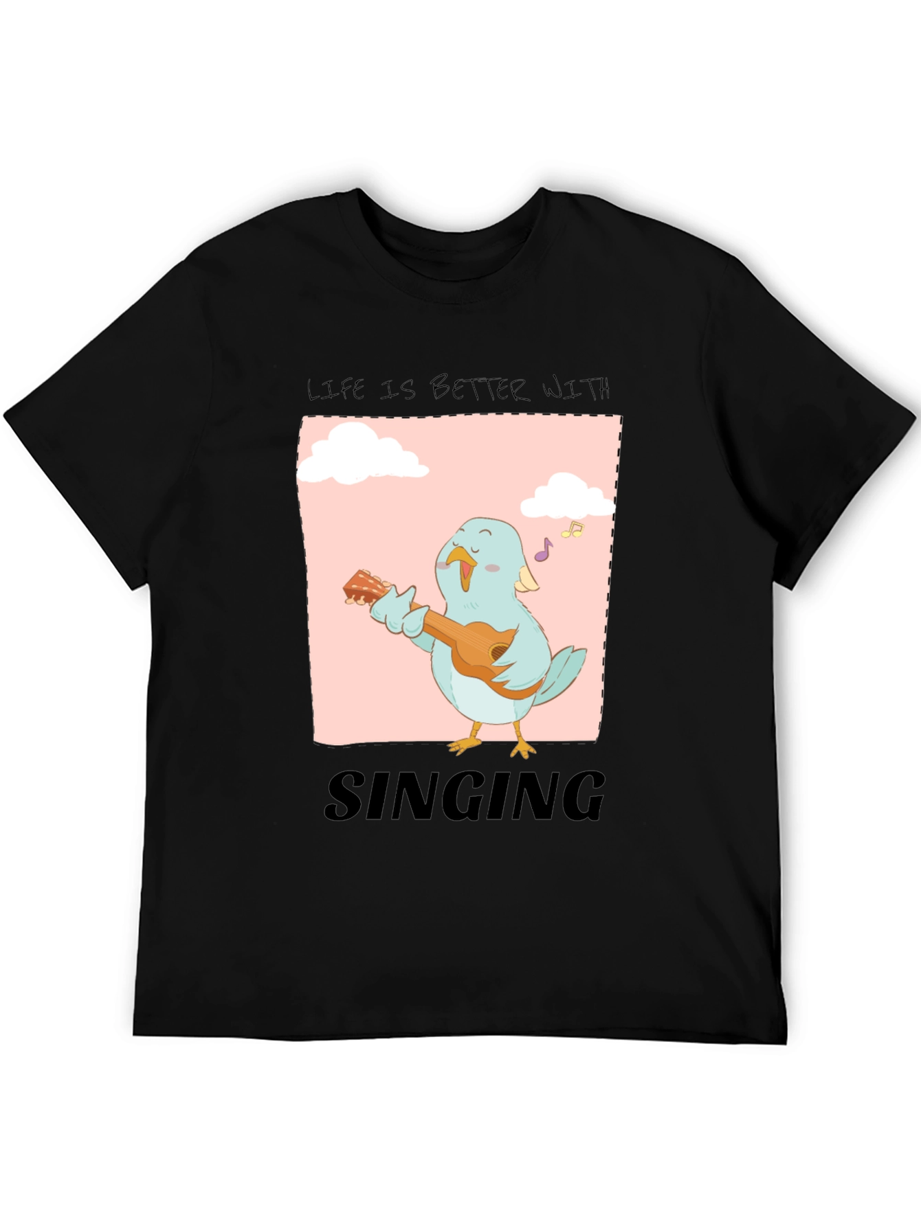 Black Life is Better with Singing Bird Graphic Tee view 5