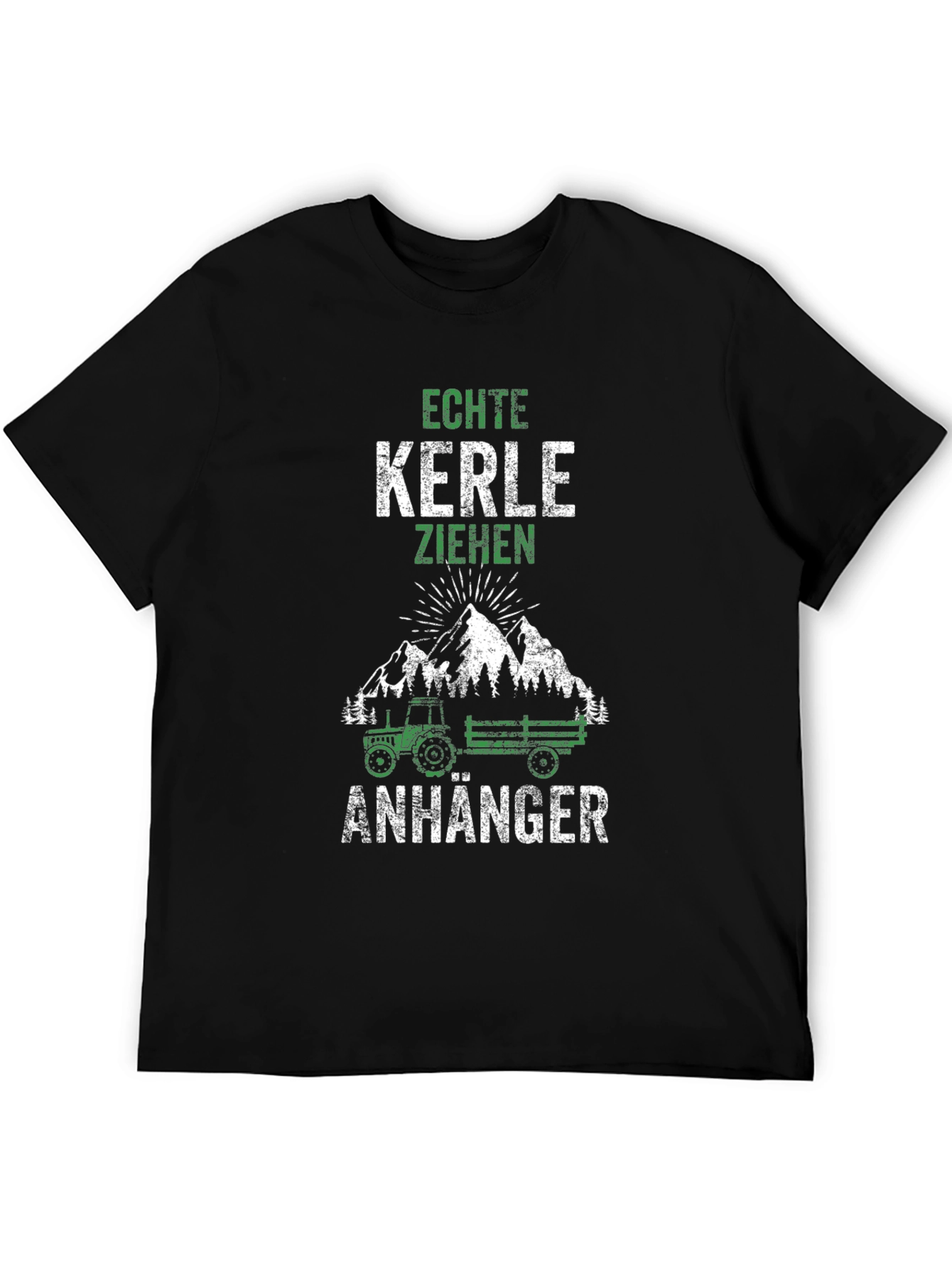 Black Echte Kerle Tractor Tee view 5