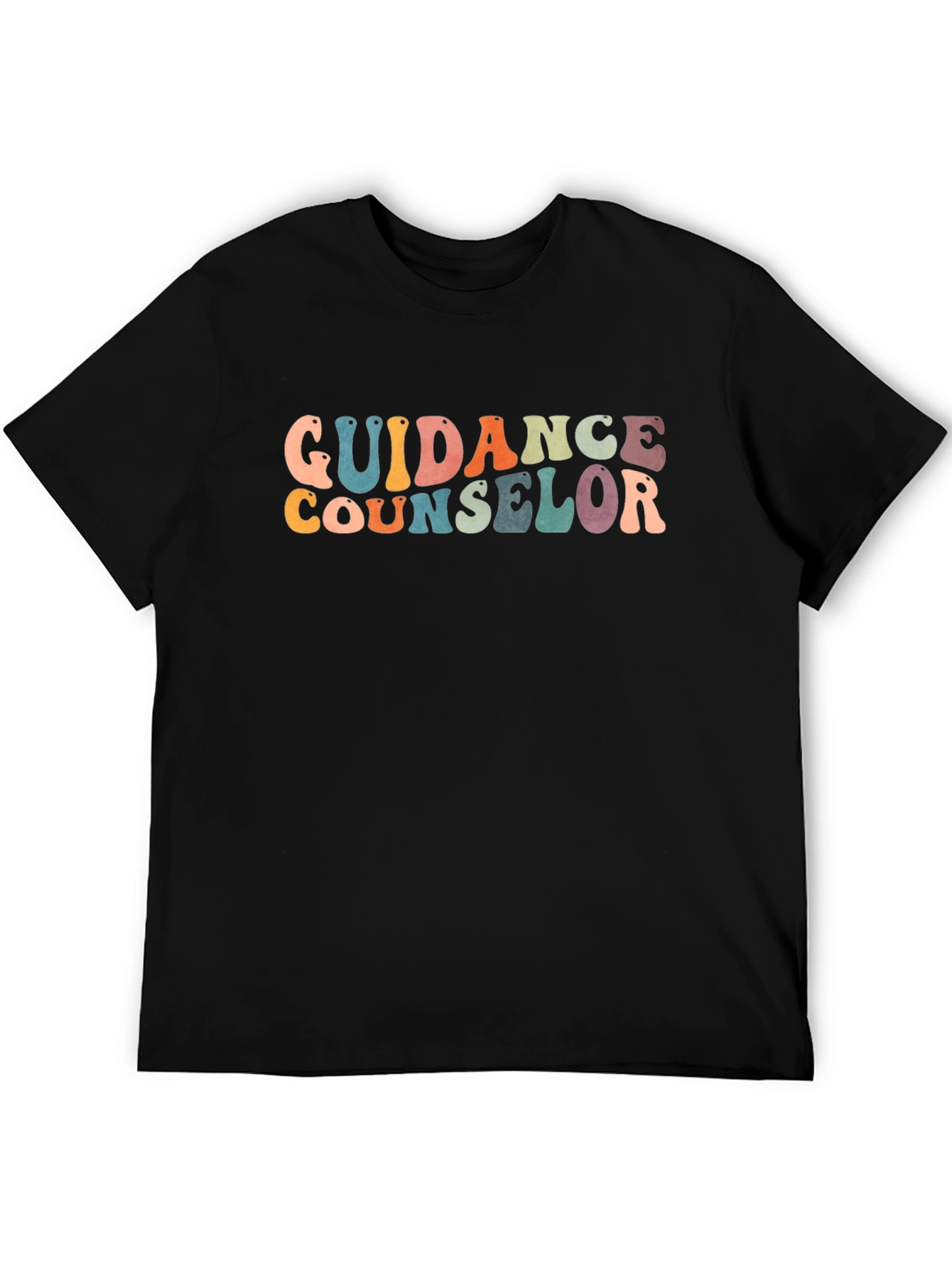 Guidance Counselor Retro Style Black T-Shirt - 5