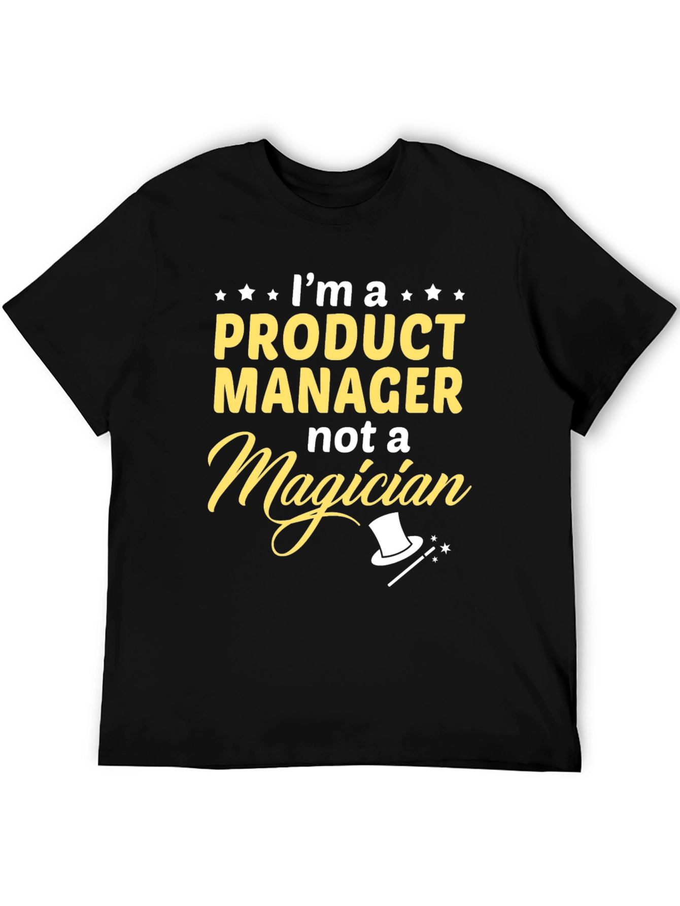 Black Product Manager Funny T-Shirt view 5