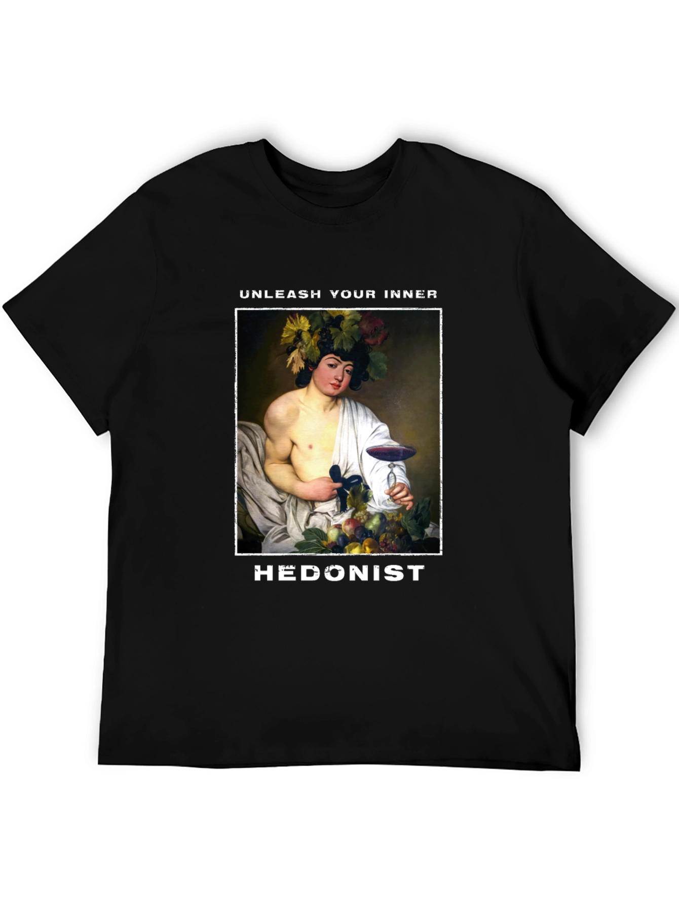 Black Unleash Your Inner Hedonist Graphic T-Shirt view 5