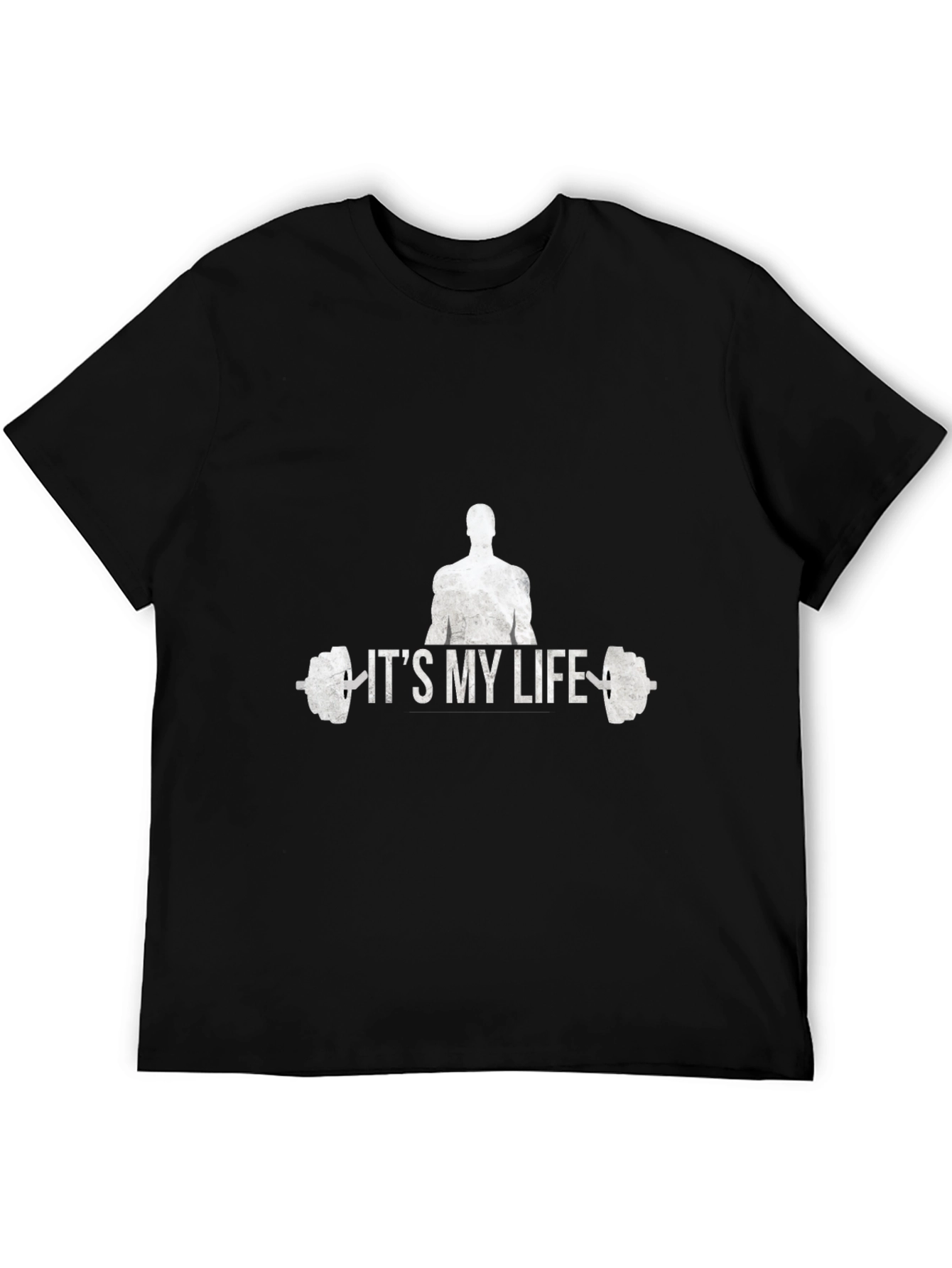 Black It's My Life Weightlifting T-Shirt view 5