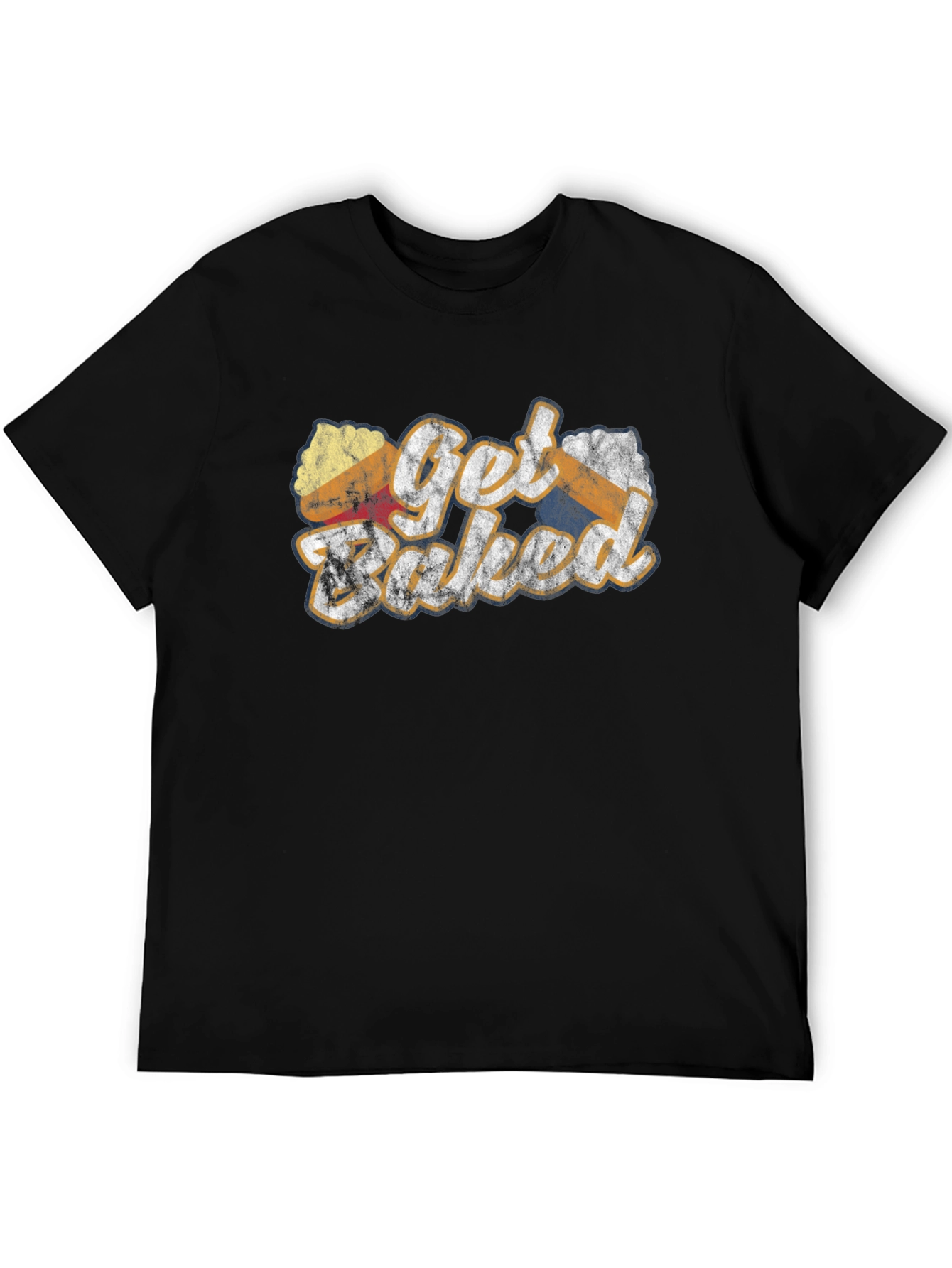 Black Get Baked Novelty Graphic T-Shirt view 5