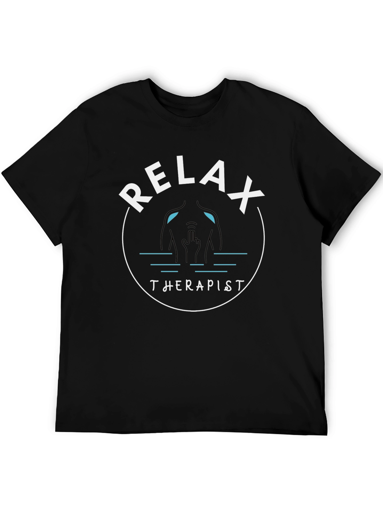 Black Relax Therapist T-Shirt - Funny Sarcastic Tee view 5