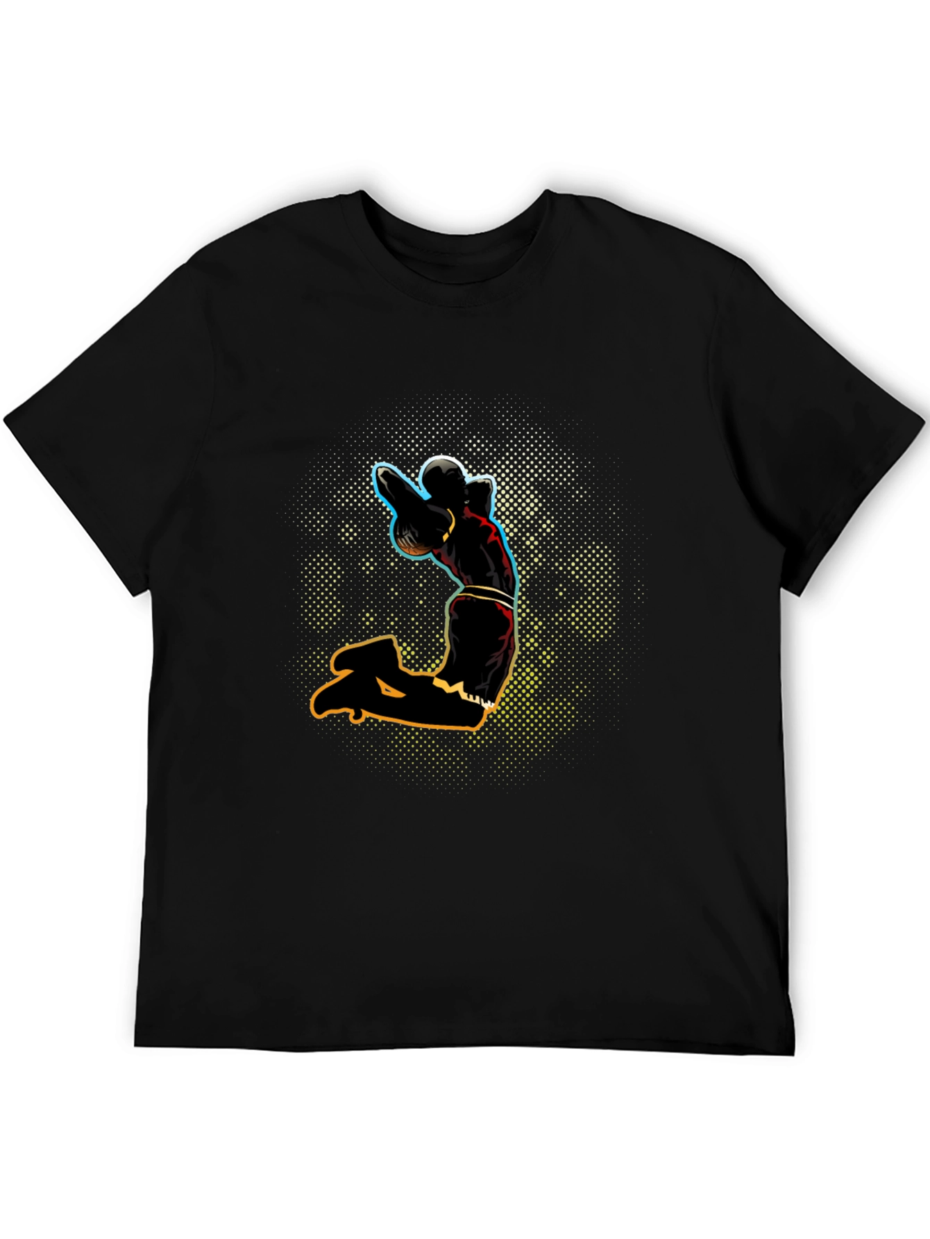 Black Black T-Shirt with Sport Graphic view 5