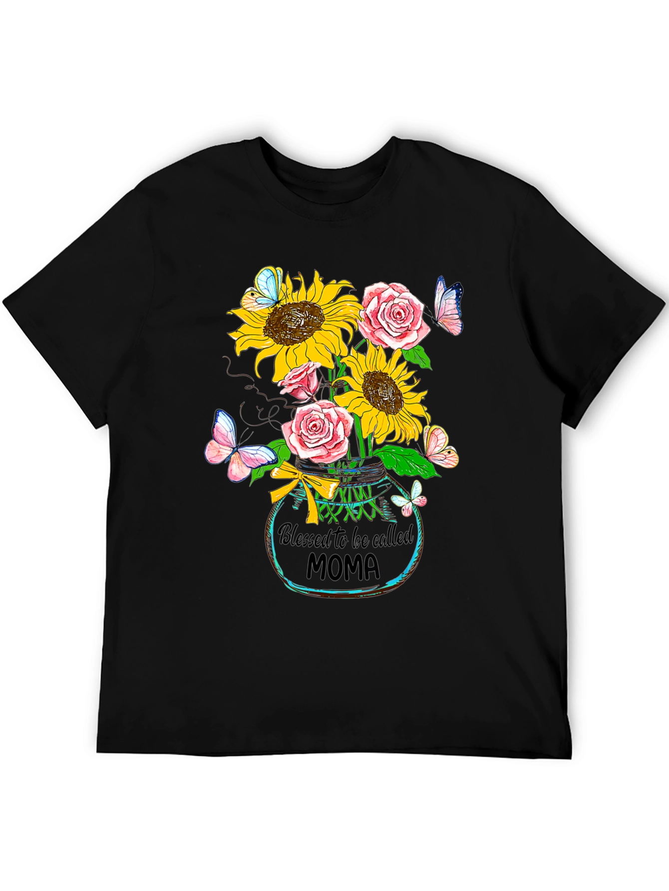 Black Blessed MOMA Sunflower T-Shirt view 5