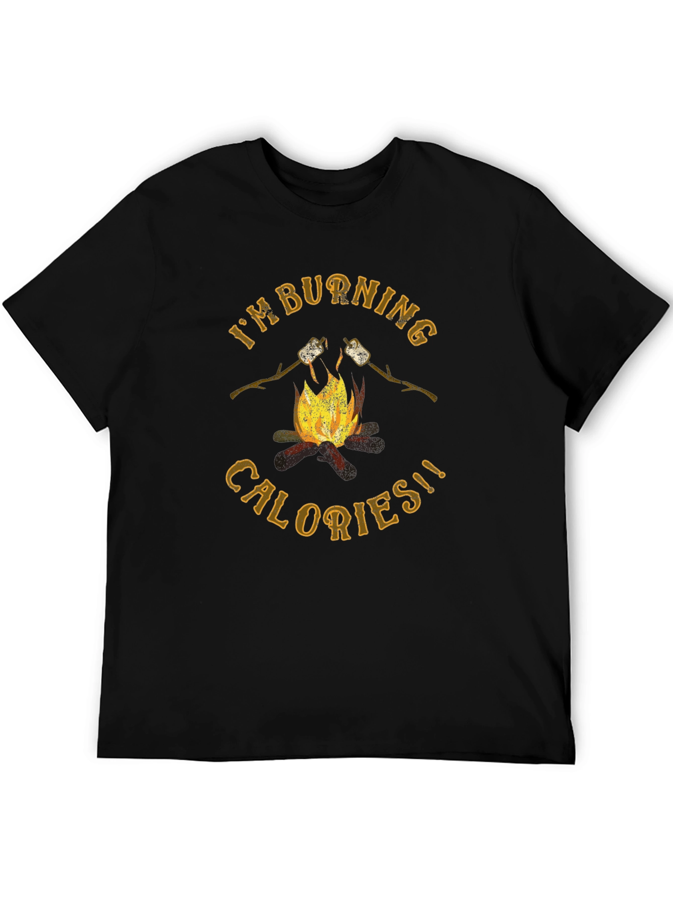 Burning Calories Marshmallow Campfire Graphic Tee - 5